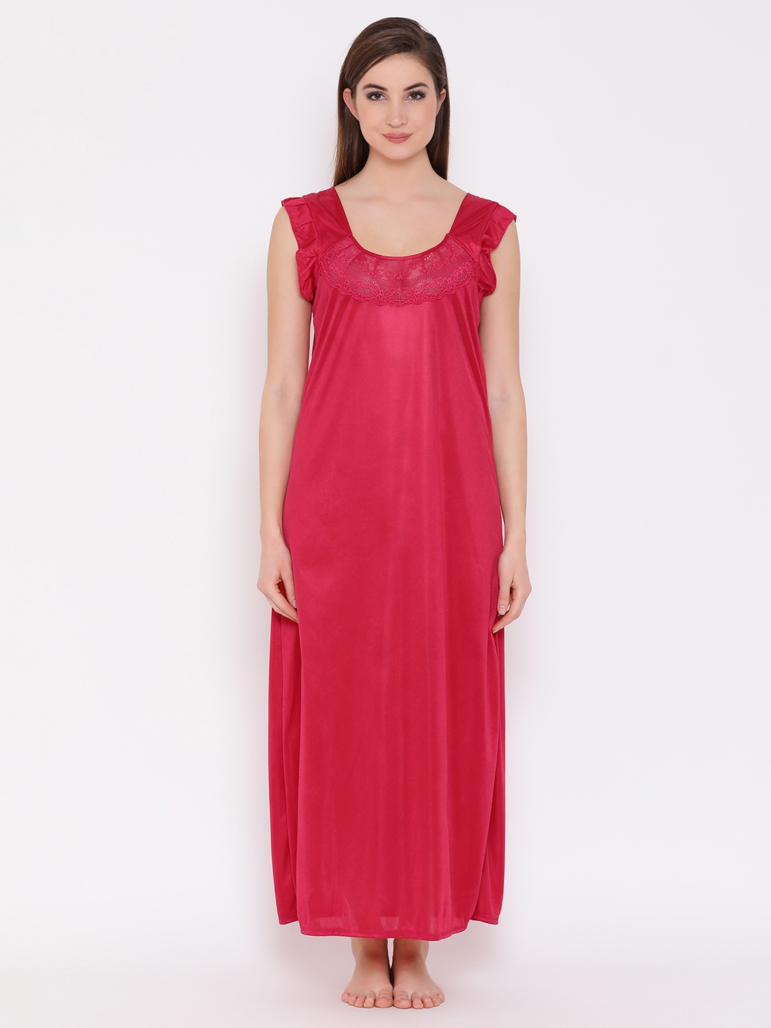 

Clovia Red Nightdress NSM282P23O
