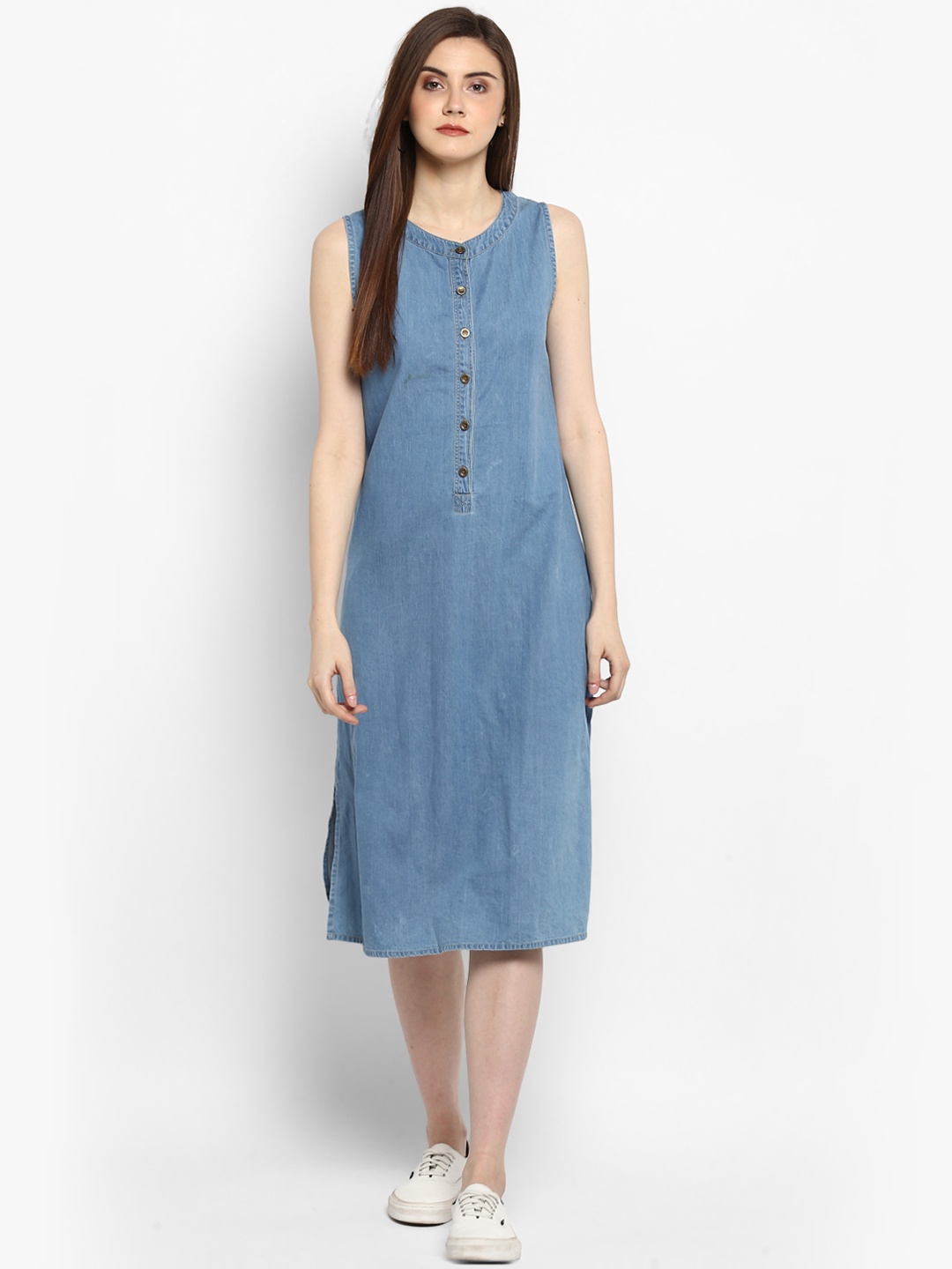 

StyleStone Denim Blue Shirt Dress