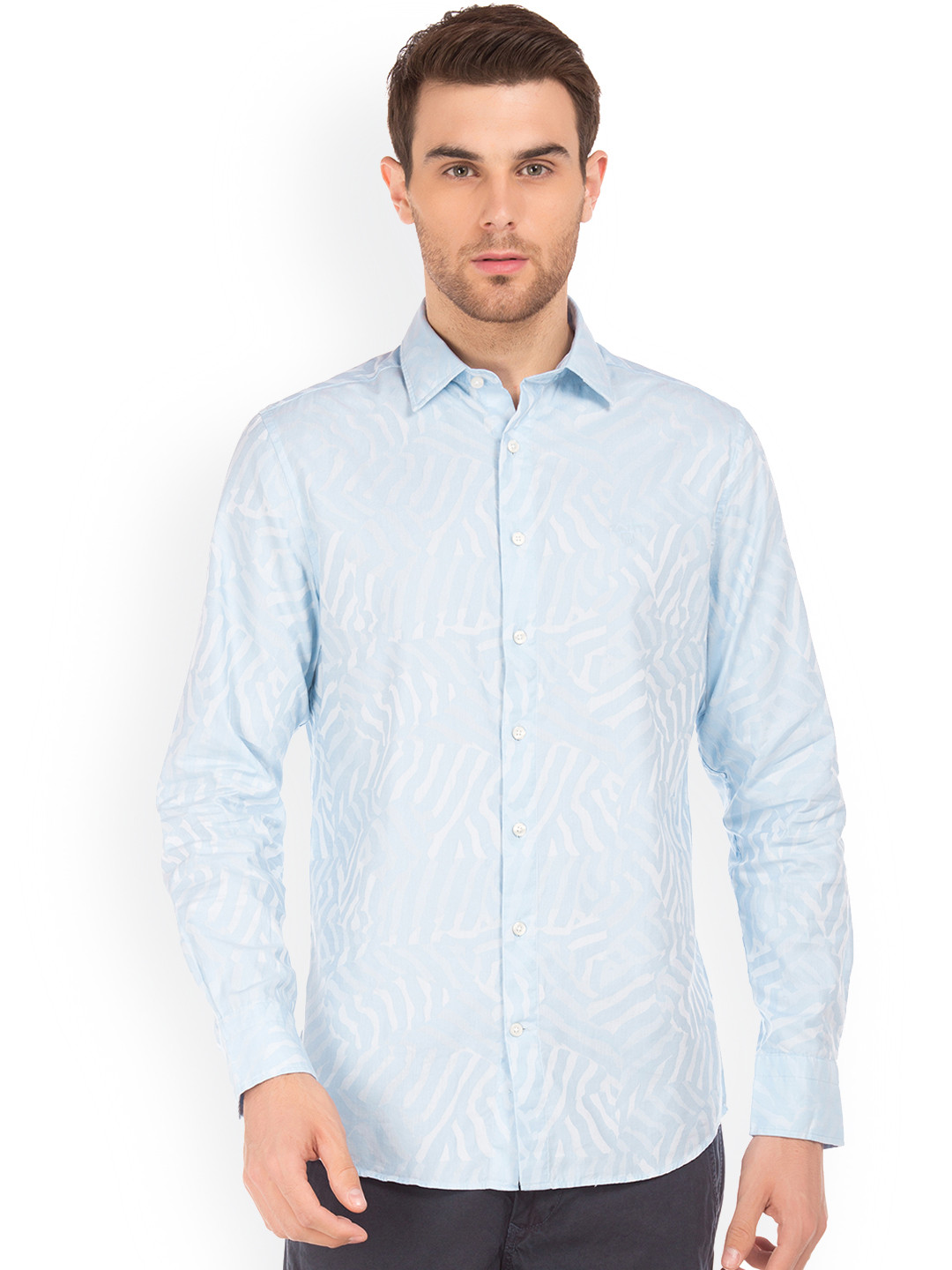 

GANT Men Blue Regular Fit Printed Casual Shirt