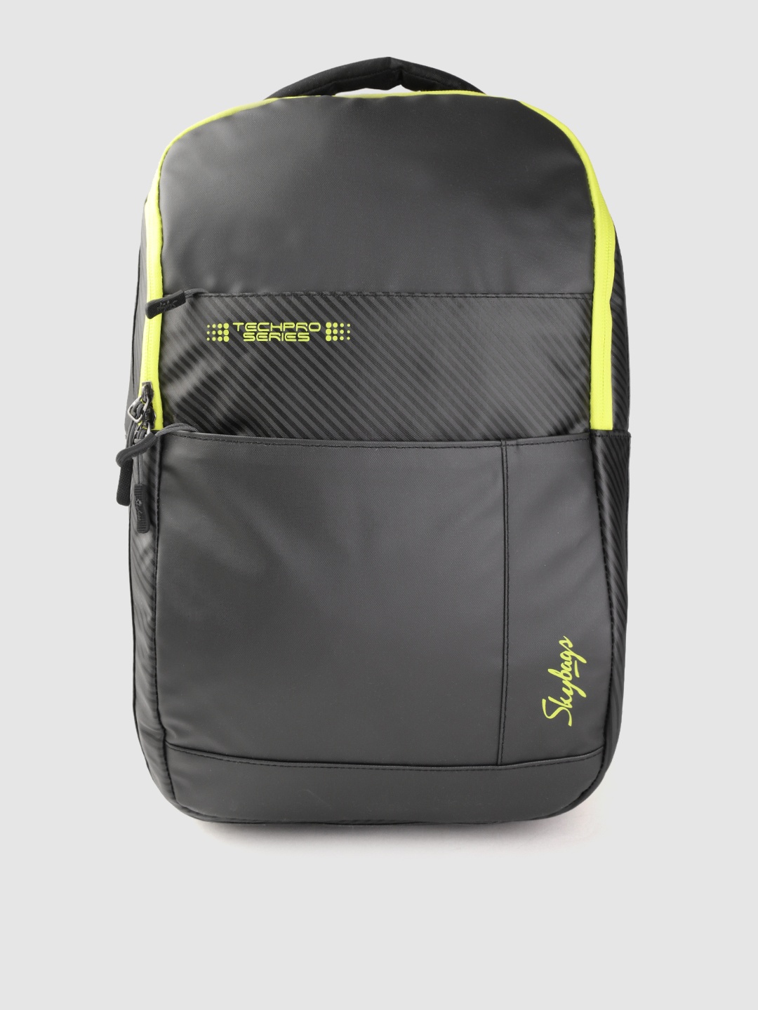 

Skybags Unisex Black Solid Laptop Backpack with Striped Detail