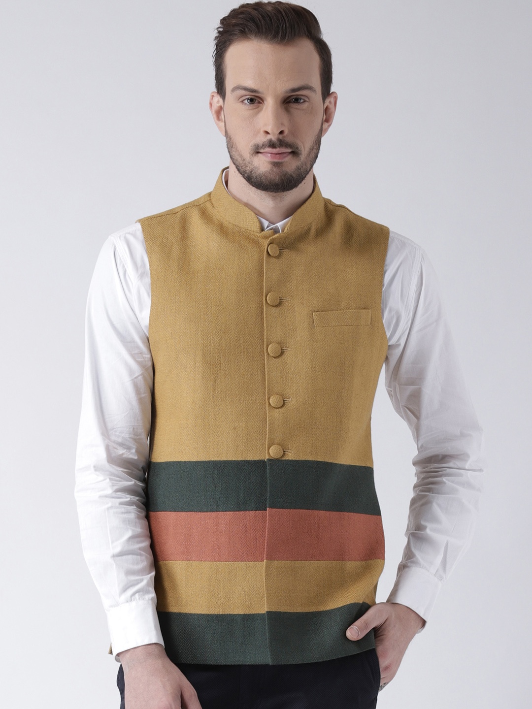 

Kisah Beige Bhagalpur Nehru Jacket