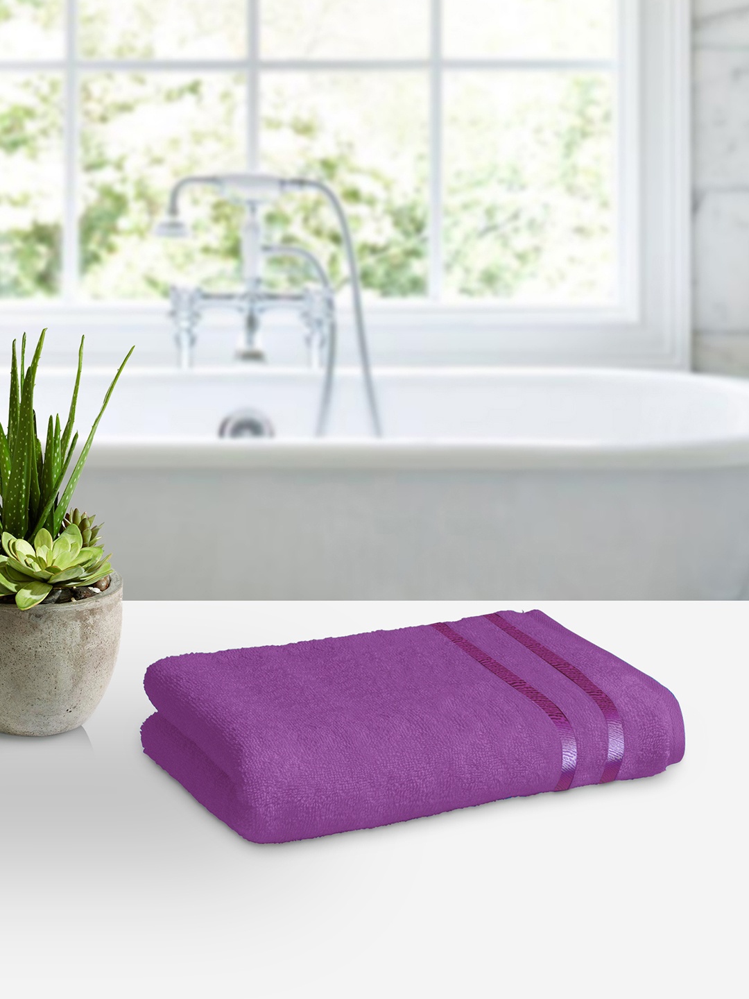 

Story@home Purple Cotton 450 GSM Bath Towel