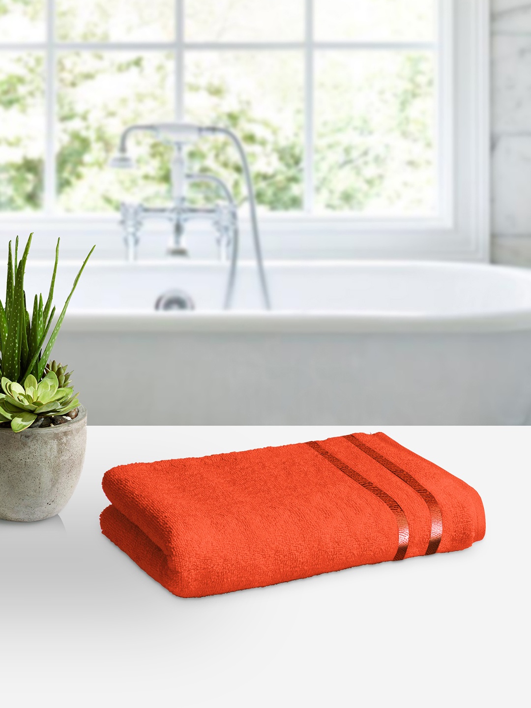 

Story@home Orange Cotton 450 GSM Bath Towel