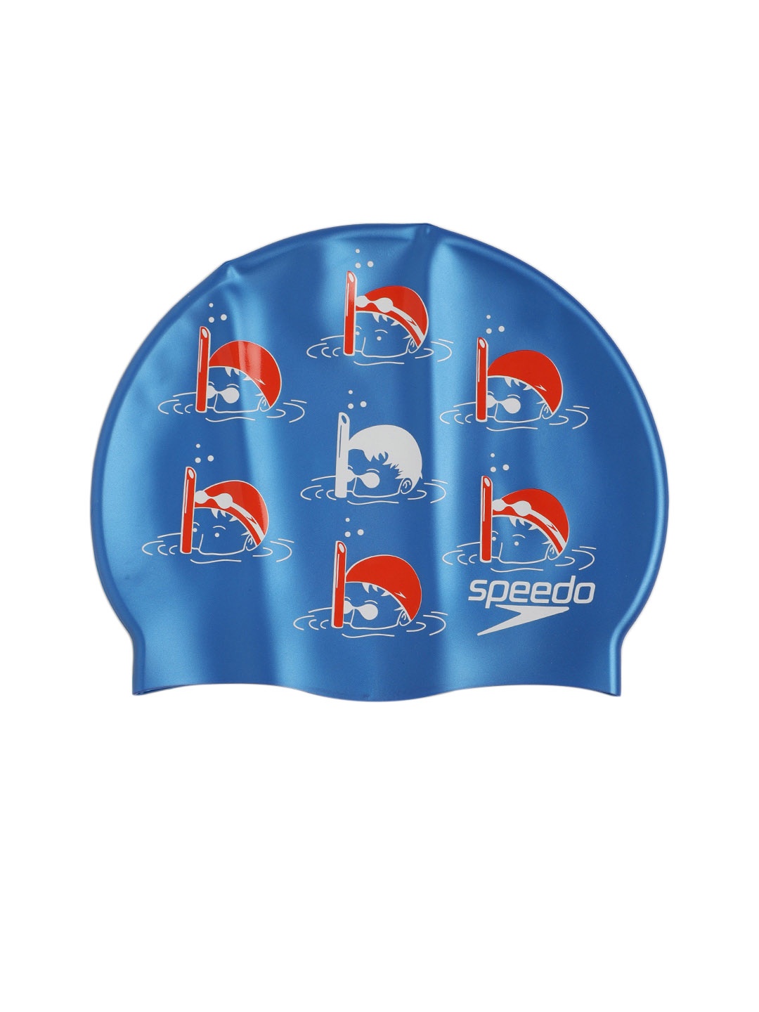 

Speedo Kids Blue & Red Junior Slogan Swimming Cap 808386C524