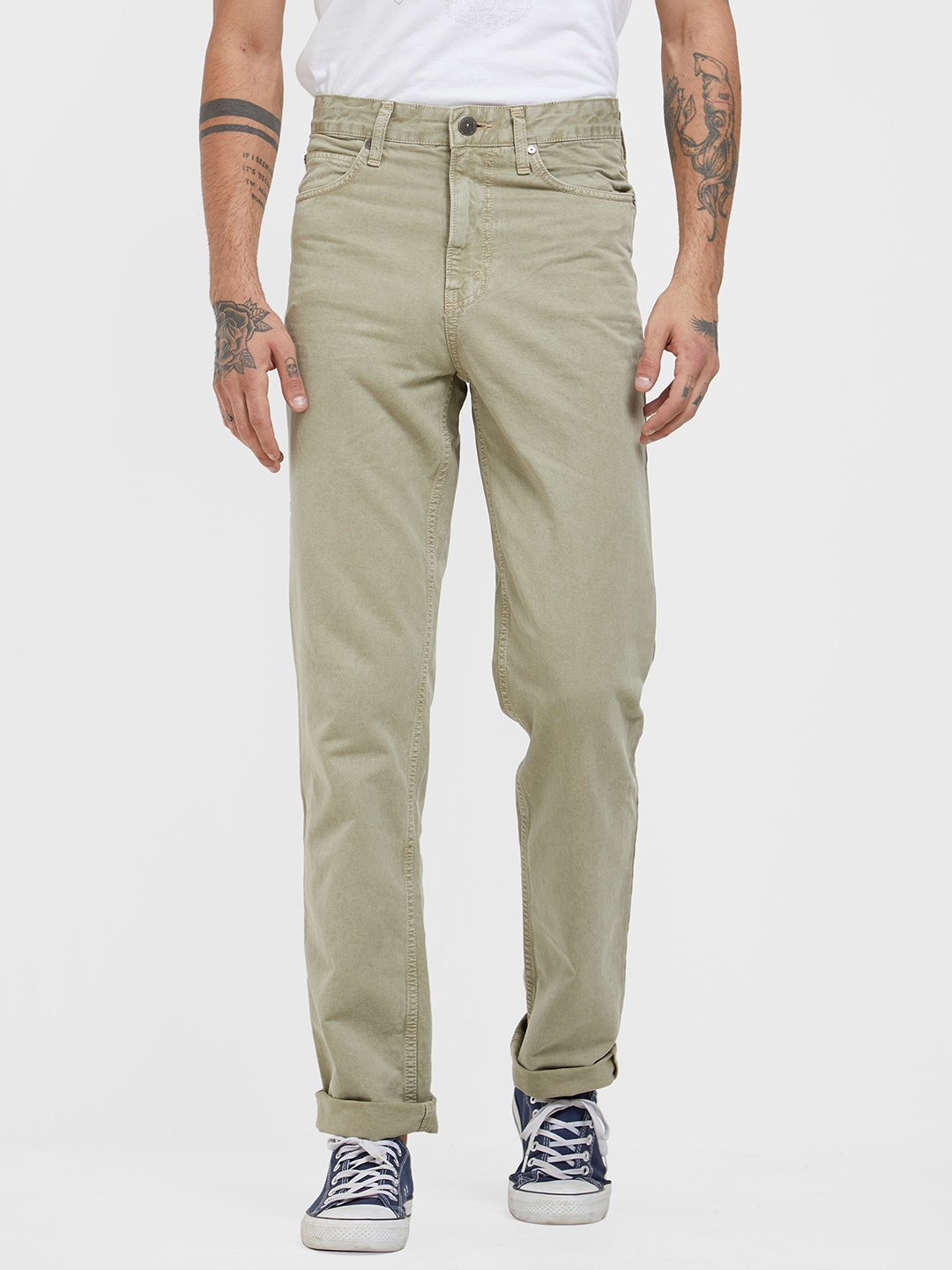 

Killer Men Beige Regular Fit Mid-Rise Clean Look Jeans