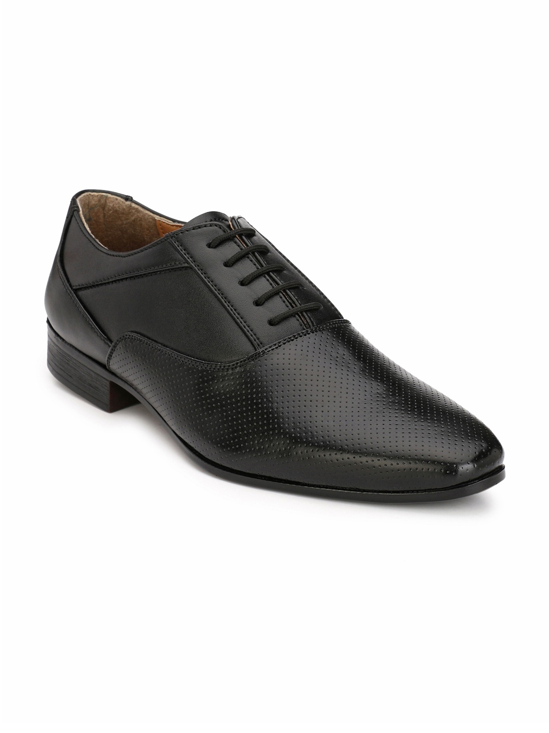 

Hi REL's Men Black Solid Oxfords