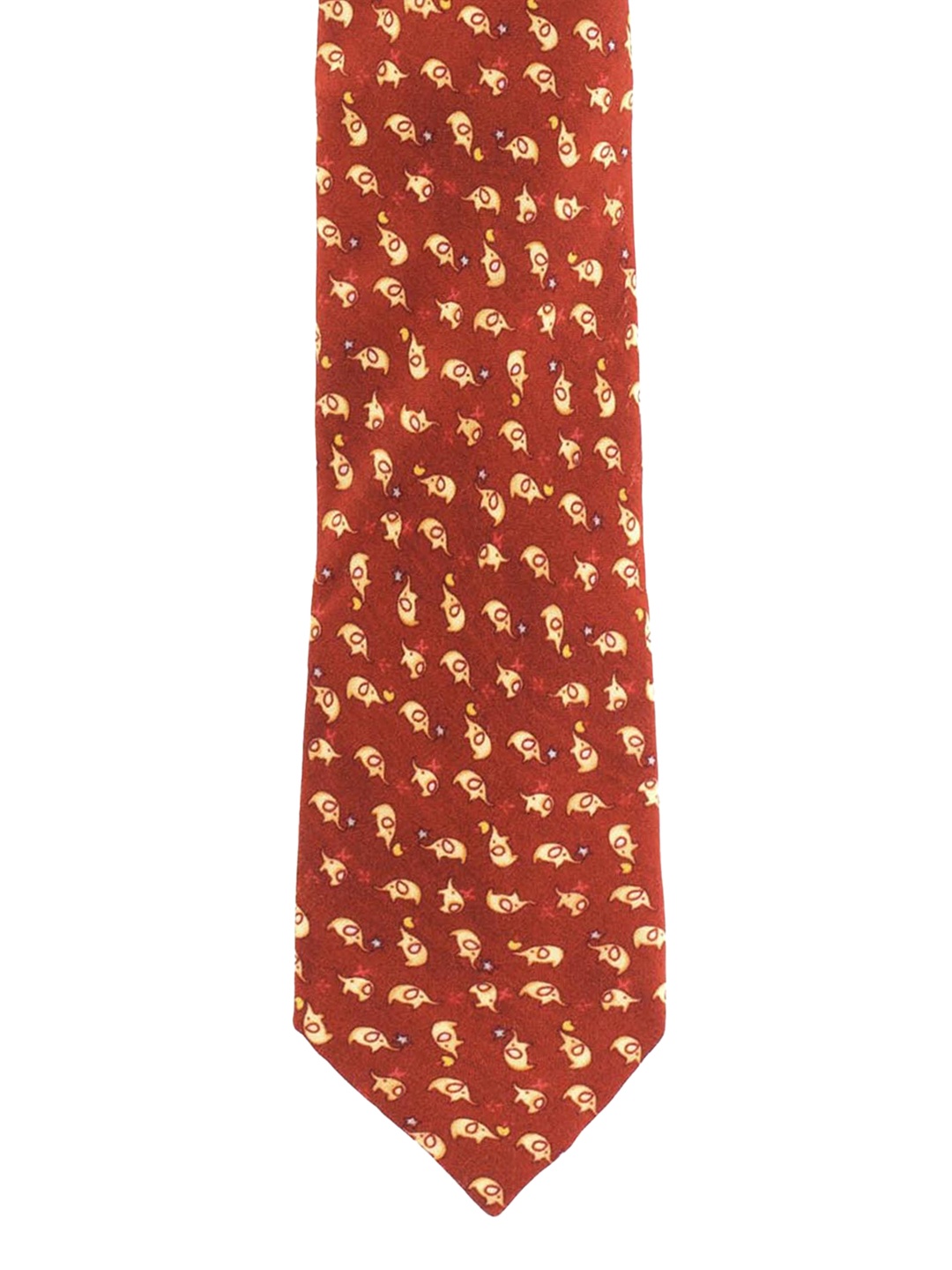 

The Tie Hub Rust Printed Skinny Tie