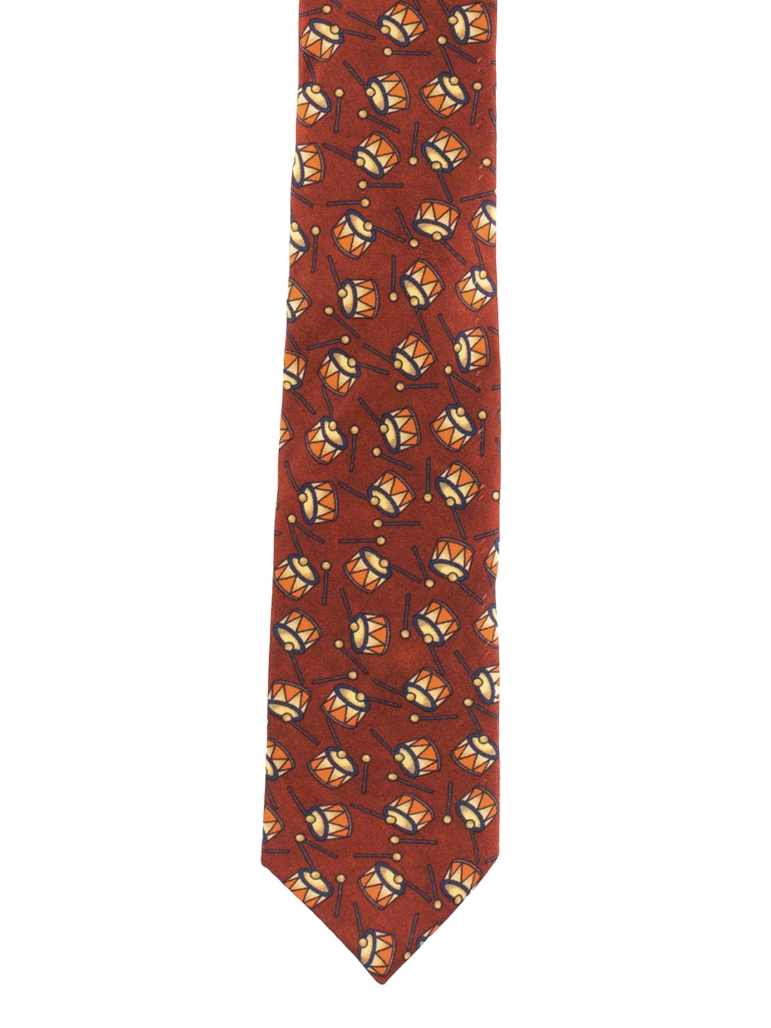 

The Tie Hub Maroon Drums Printed Skinny Tie