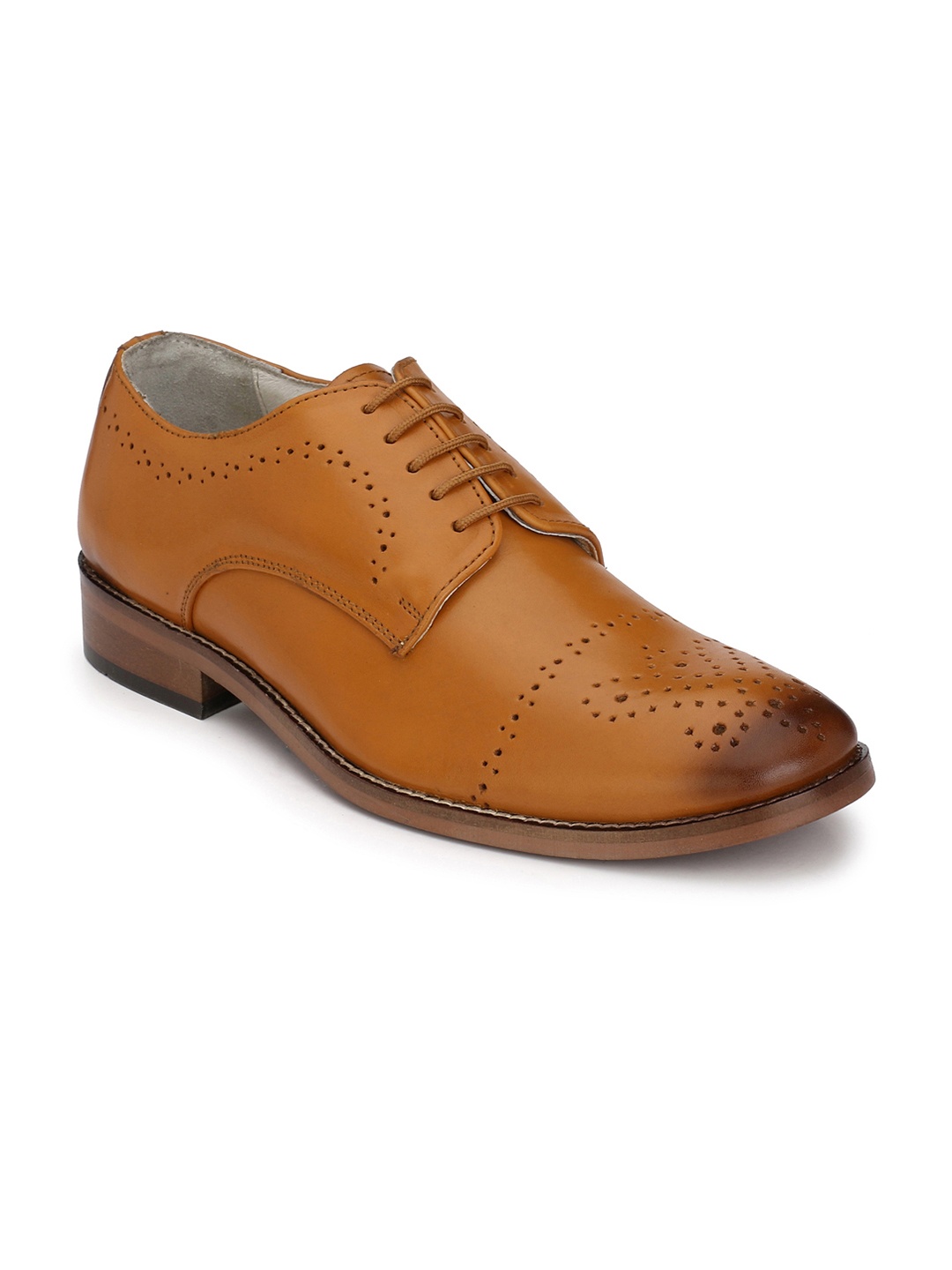 

Hirels Men Tan Solid Formal Leather Derby