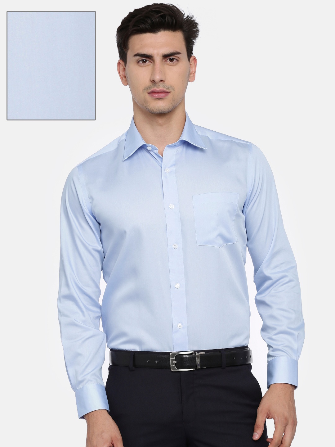 

Park Avenue Men Blue Slim Fit Solid Formal Shirt