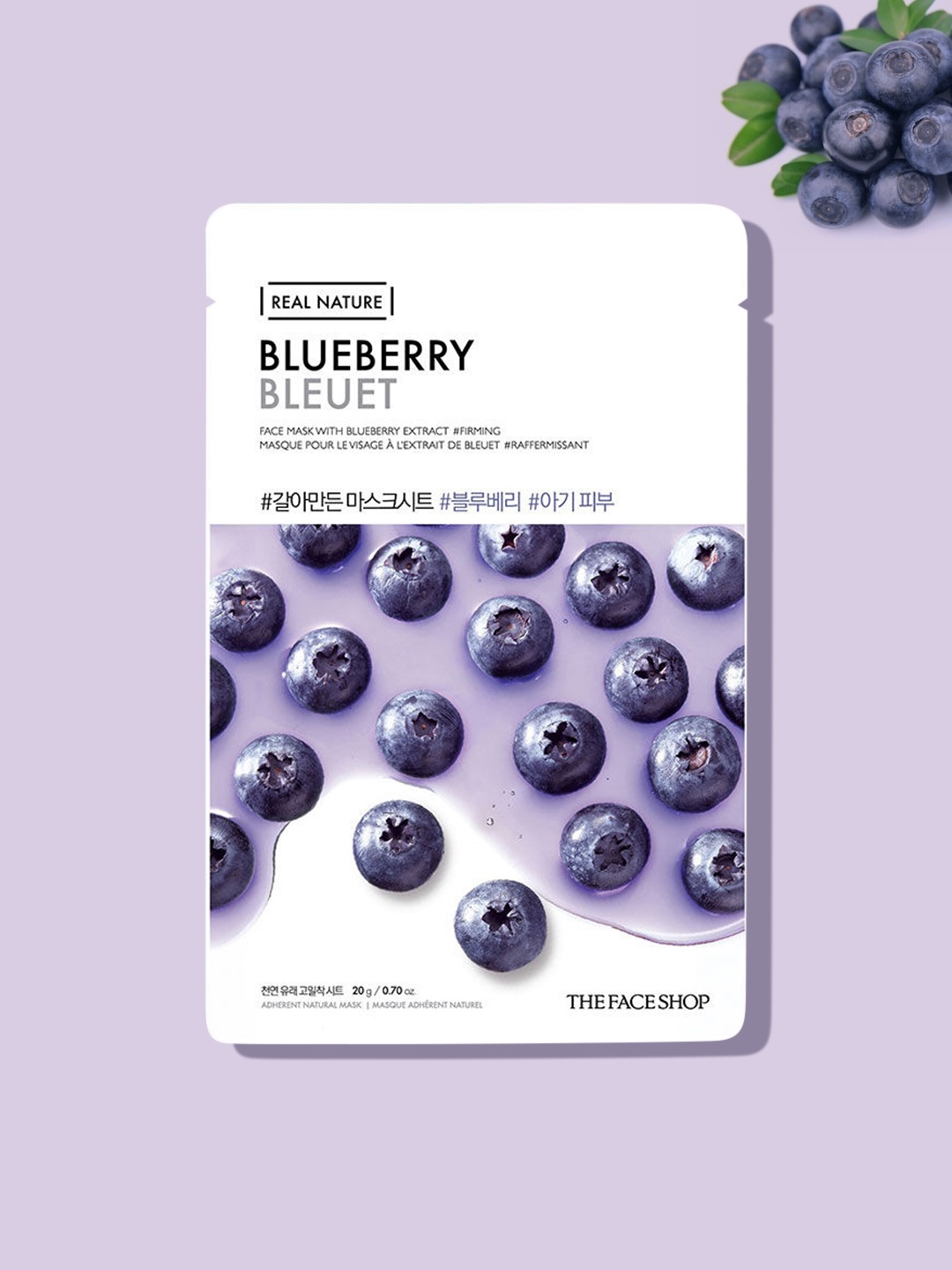 

The Face Shop Real Nature Firming Blueberry Face Mask, Purple