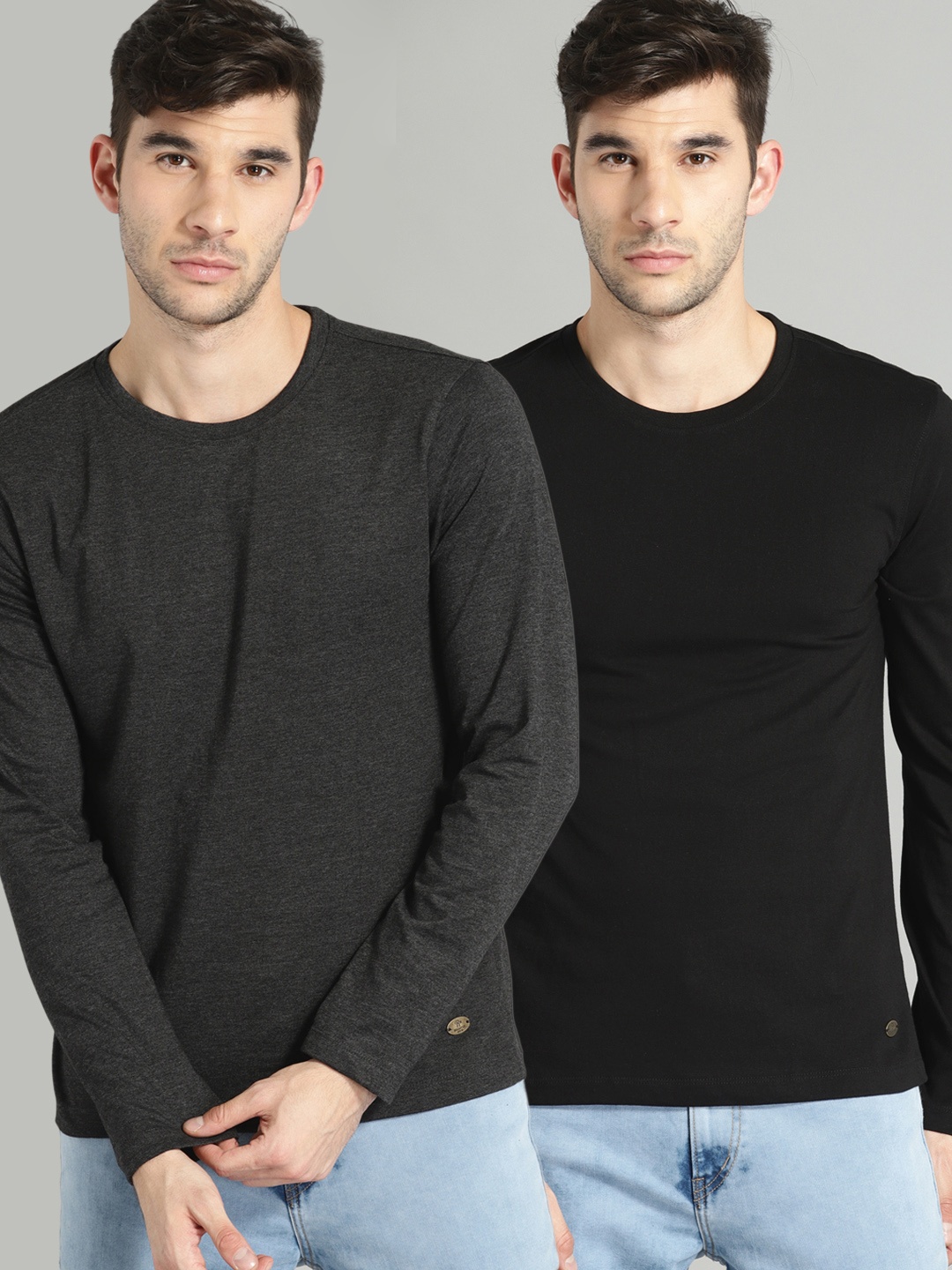 

Roadster Men Pack of 2 T-shirts, Black