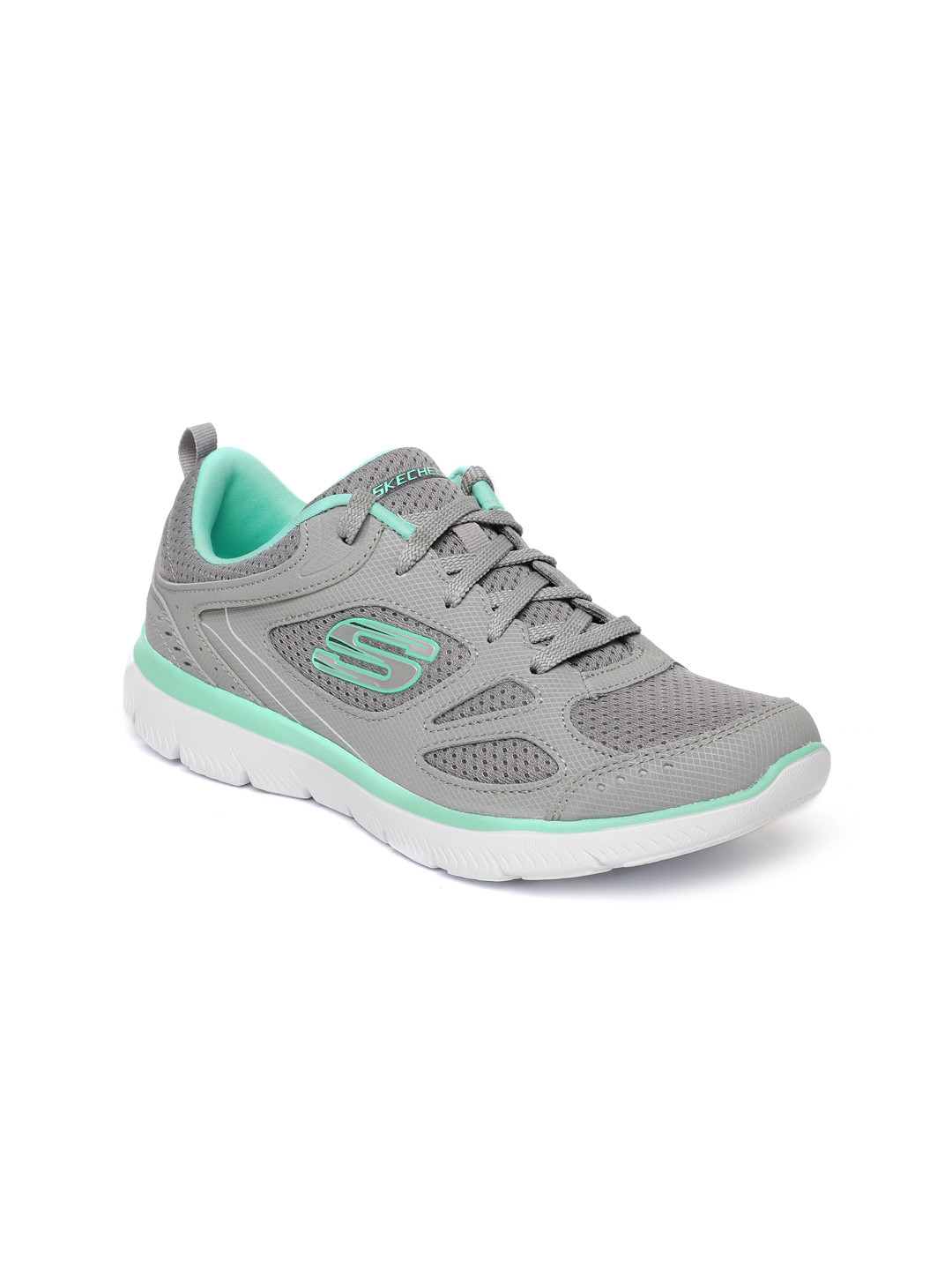 

Skechers Women Grey Summits Suited Sneakers