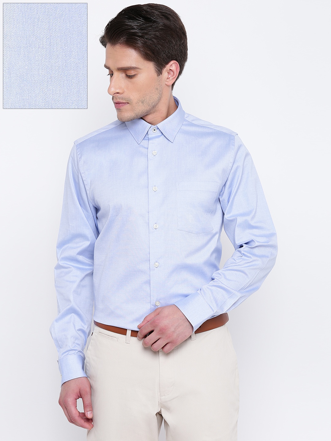 

Blackberrys Men Blue Smart Regular Fit Solid Formal Shirt