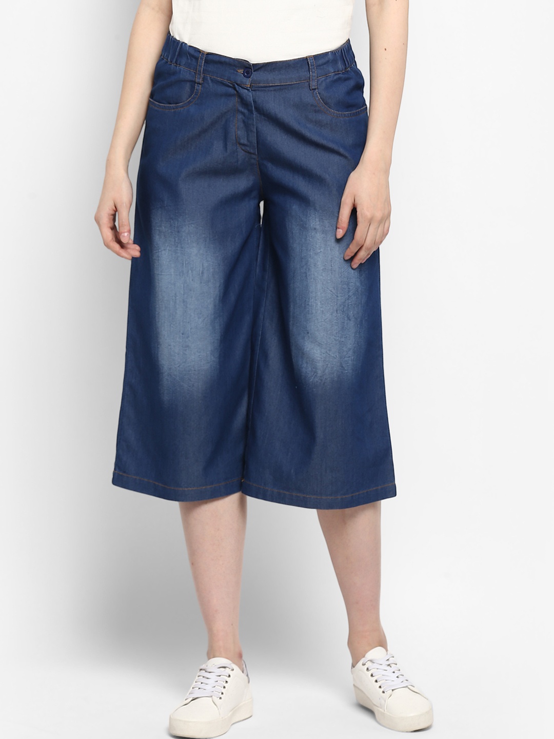 

StyleStone Women Blue Regular Fit Solid Culottes