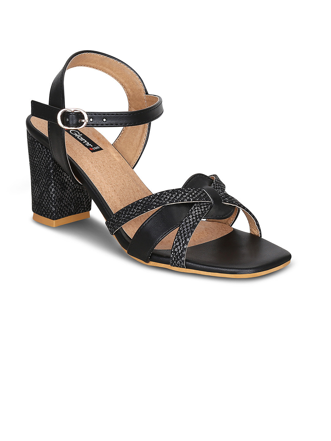 

Get Glamr Women Black Woven Design Sandals