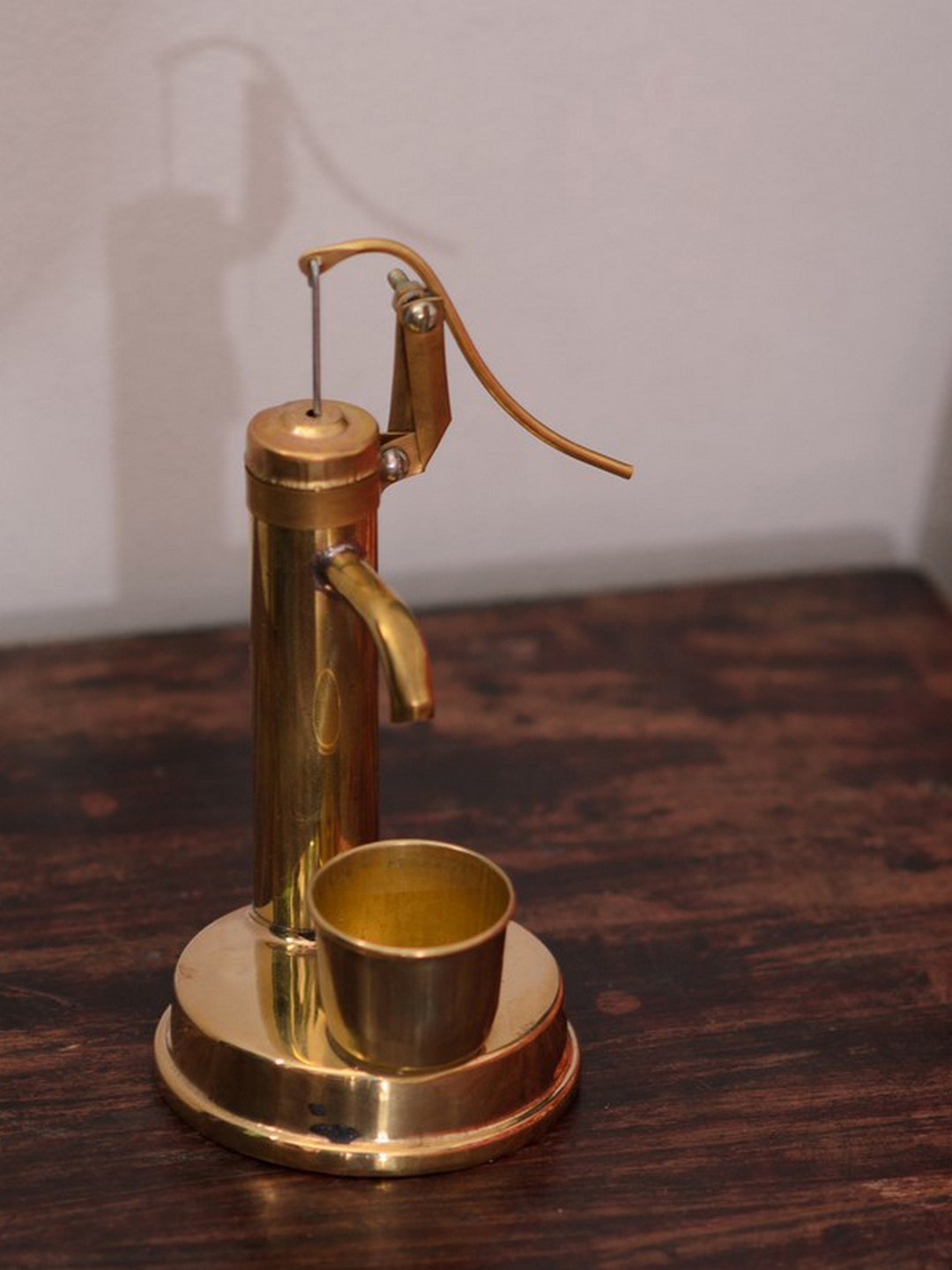 

eCraftIndia Gold-Toned Handcrafted Brass Antique Hand Pump Showpiece
