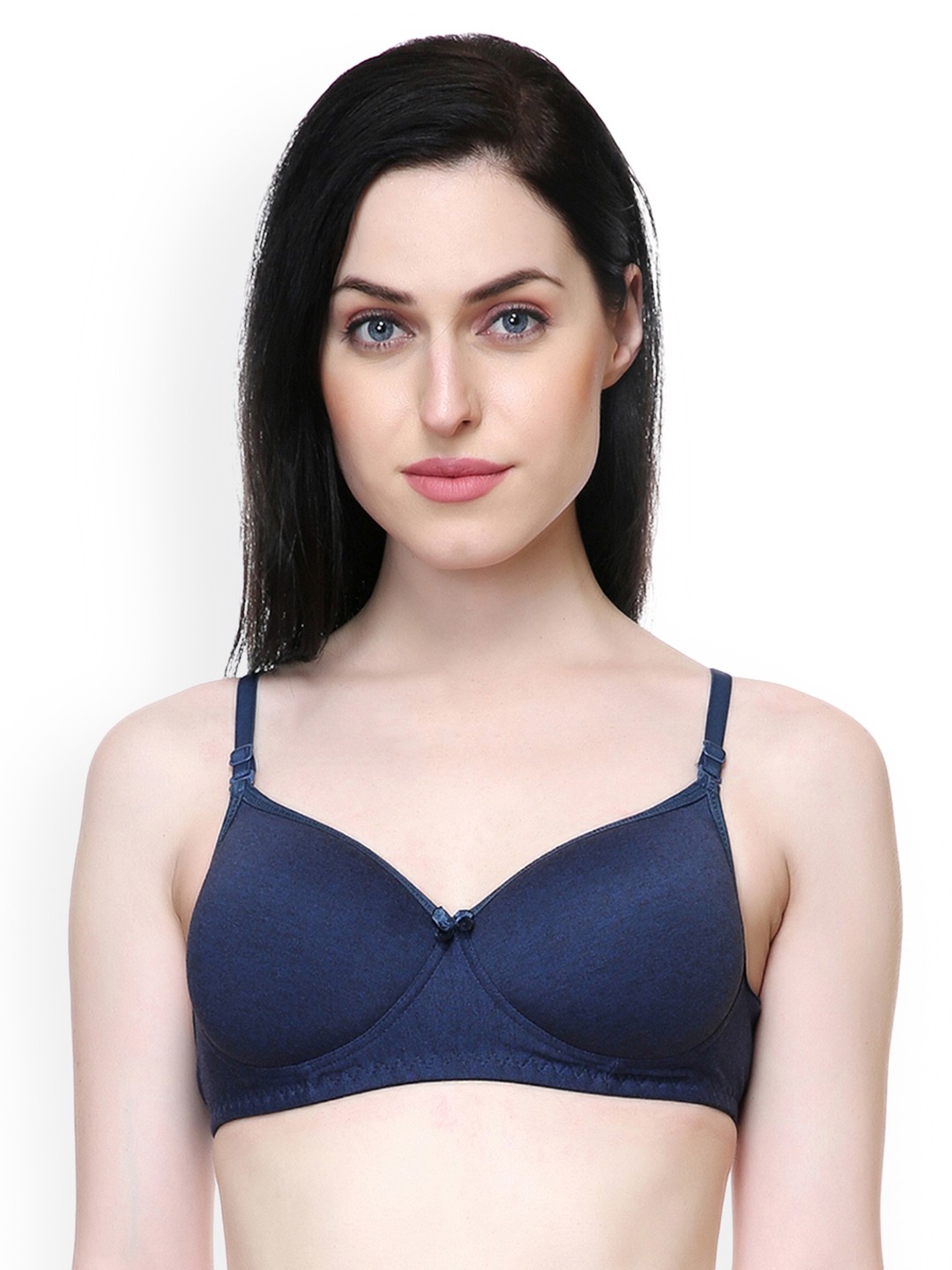 

Lady Lyka Navy Blue Solid Non-Wired Lightly Padded T-shirt Bra 21FOREVER