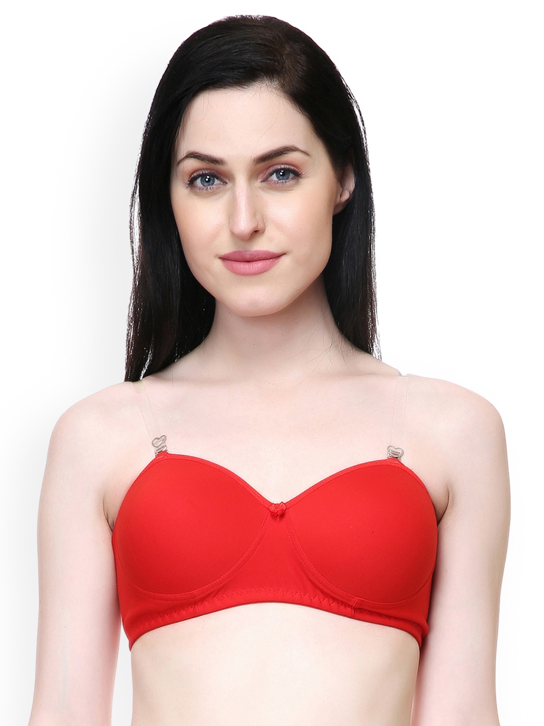 

Lady Lyka Red Solid Non-Wired Lightly Padded T-shirt Bra SWEET18-RED