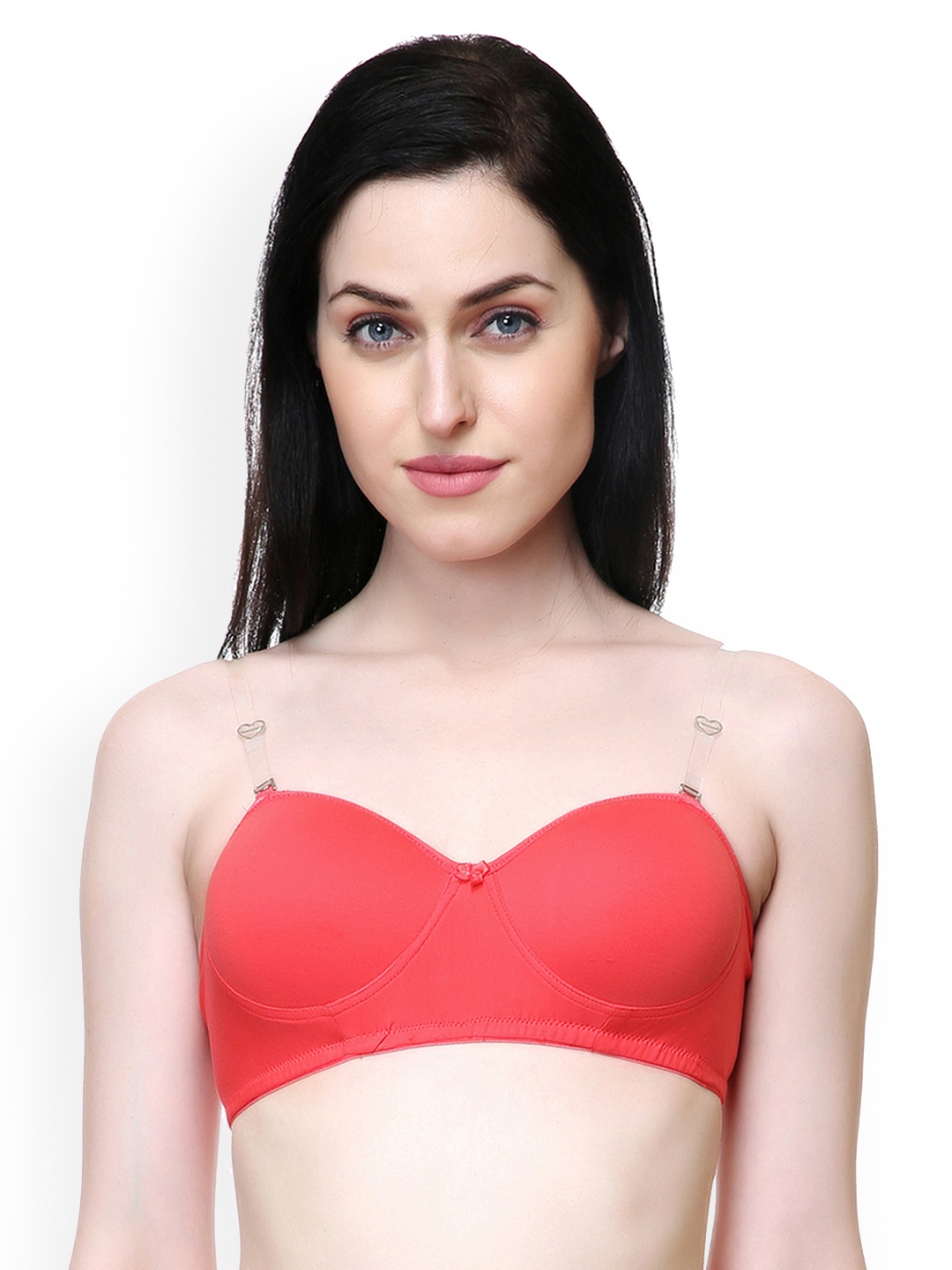 

Lady Lyka Coral Red Solid Non-Wired Lightly Padded T-shirt Bra SWEET18-CRT