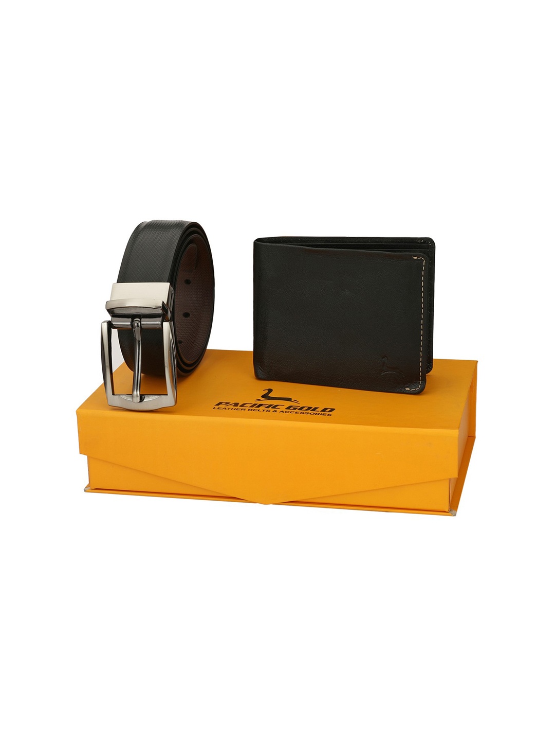 

Pacific Gold Men Brown & Black Accessory Gift Set