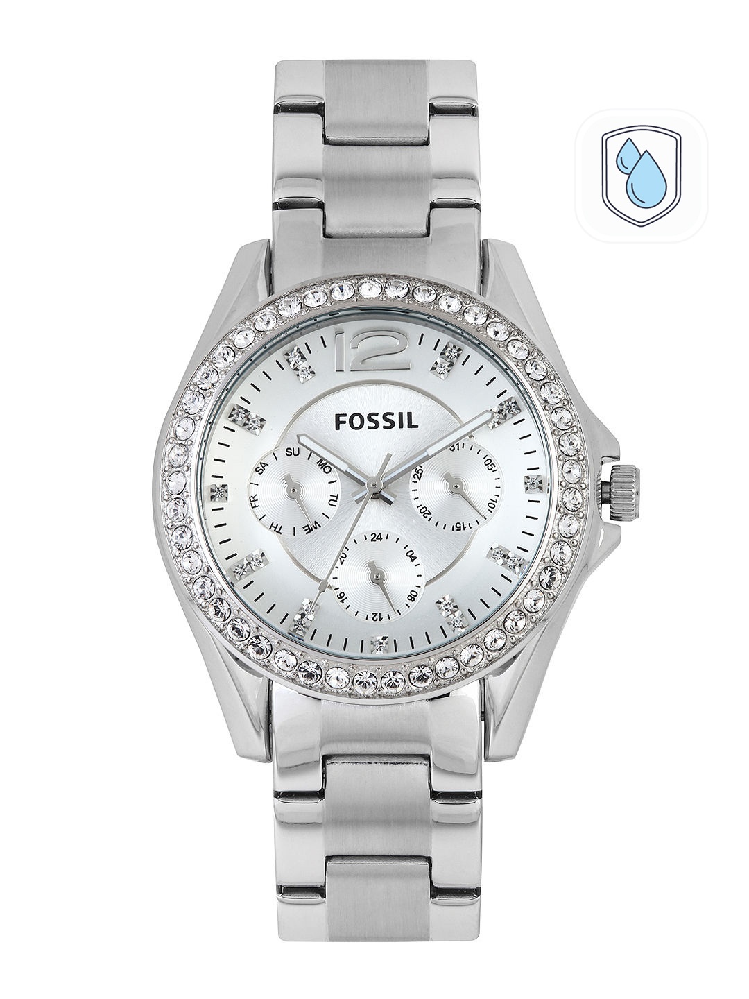 

Fossil Women Silver-Toned Dial Watch ES3202I