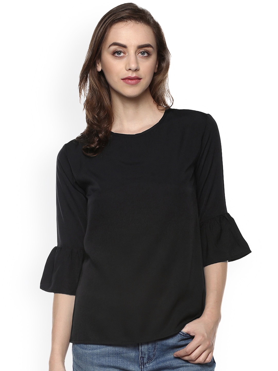 

Mayra Women Black Solid Top