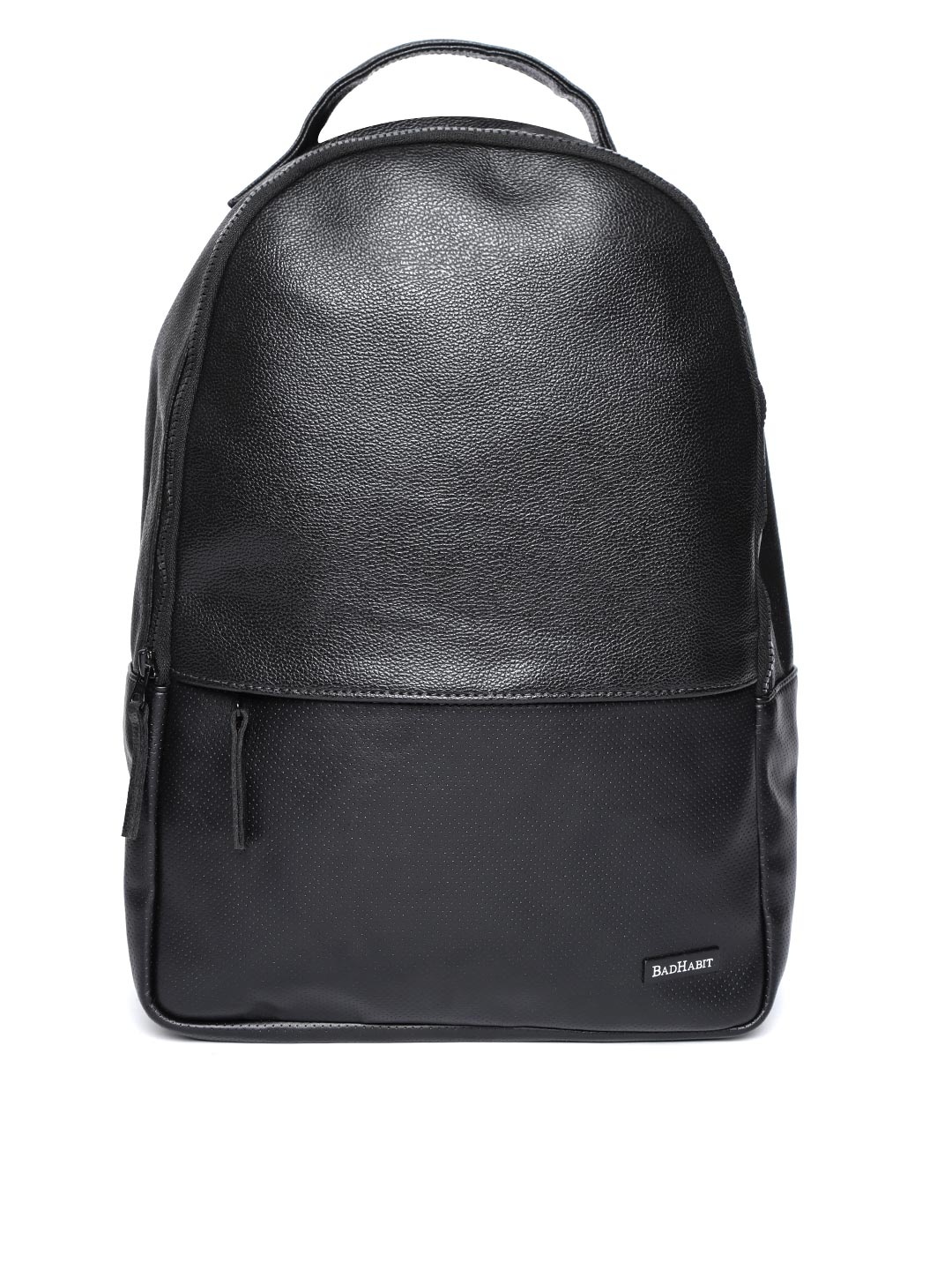 

BAD HABIT Men Black Solid Backpack