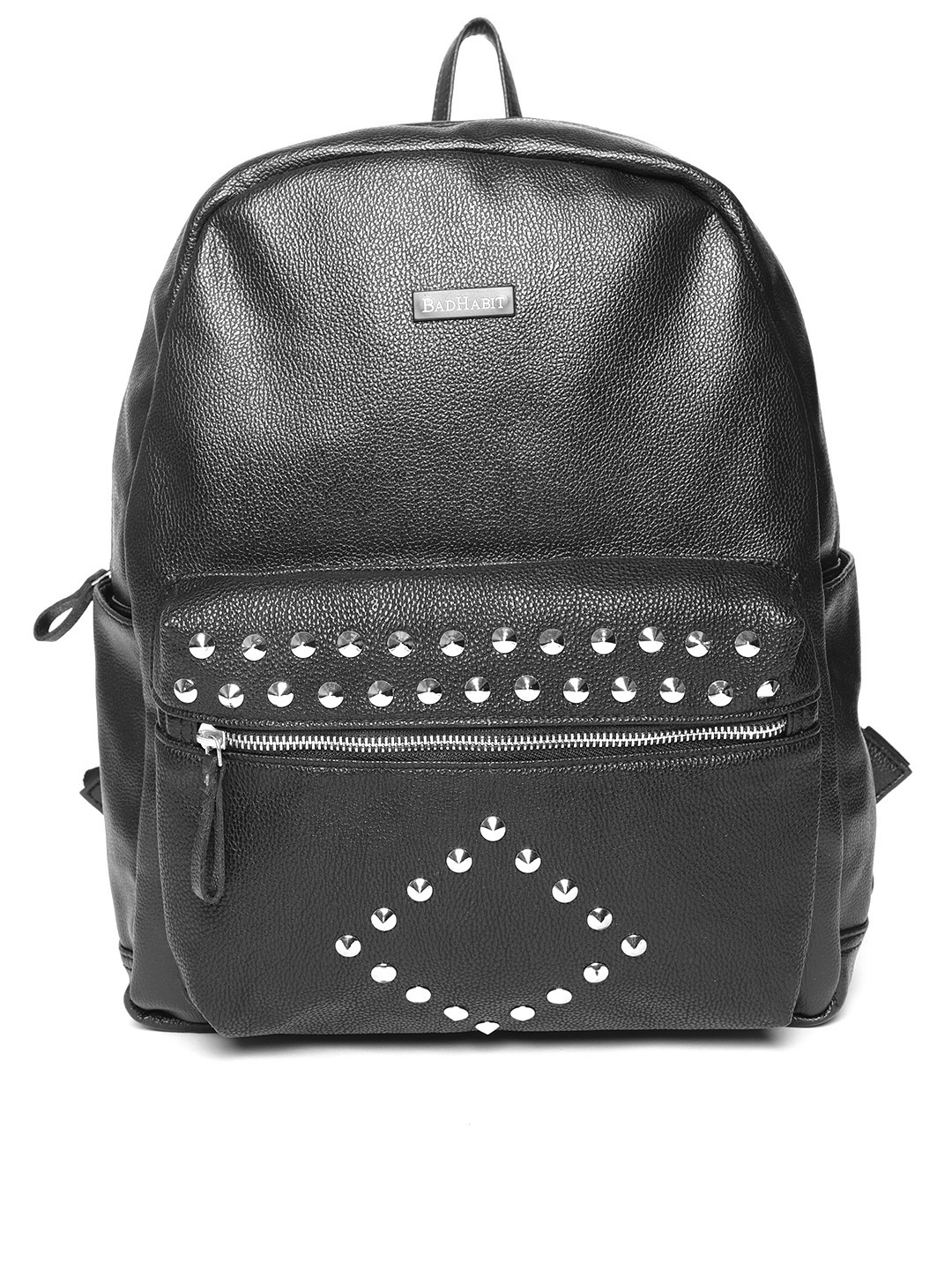 

BAD HABIT Men Black Studded Backpack