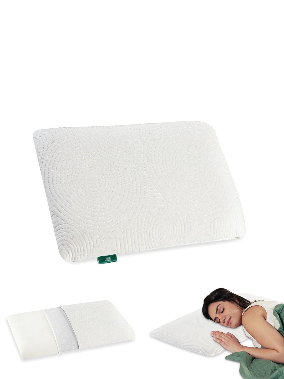 

The White Willow White Regular Orthopedic Memory Foam Bed Pillow