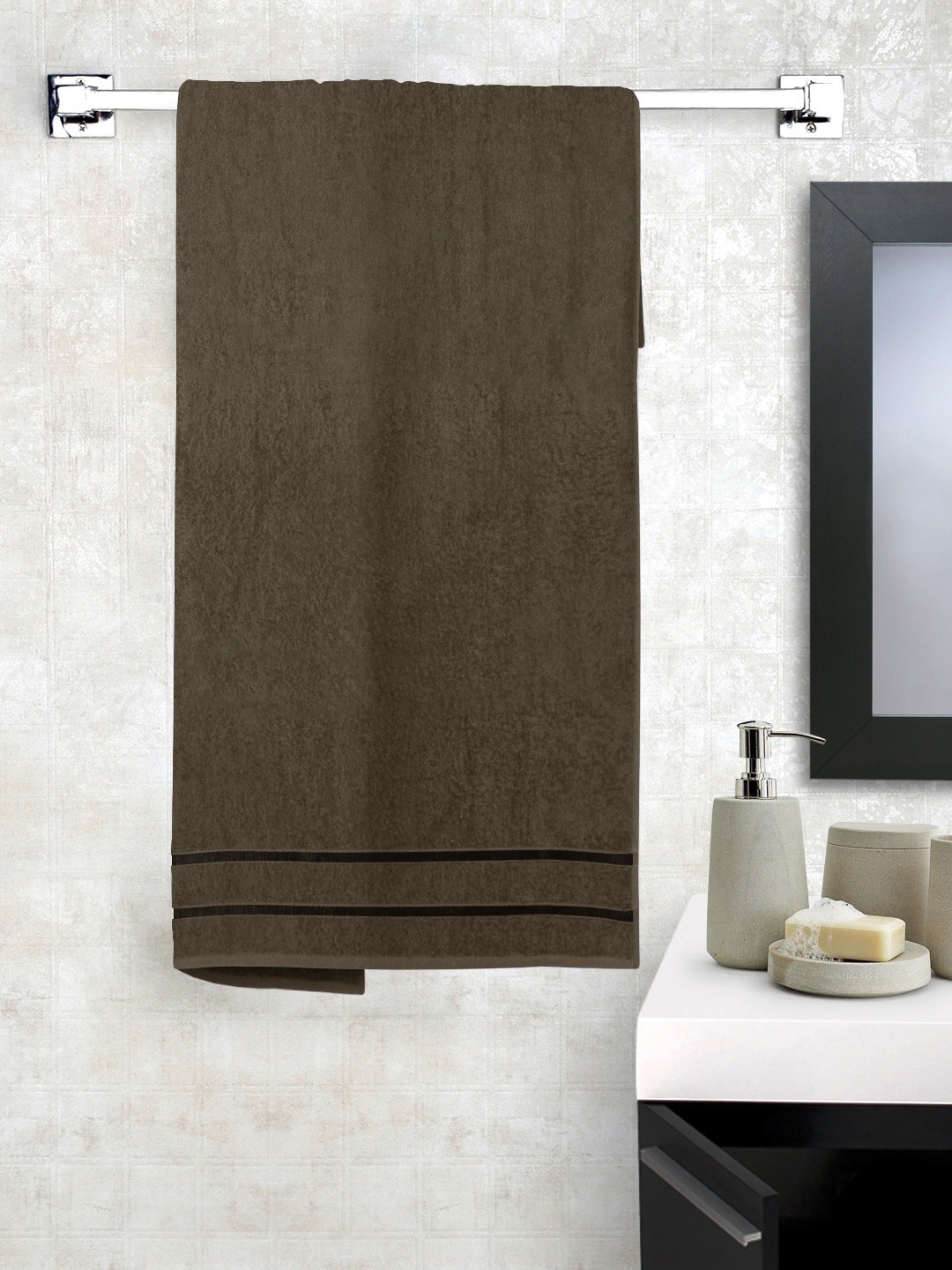 

Story@home Brown Cotton 450 GSM Bath Towel