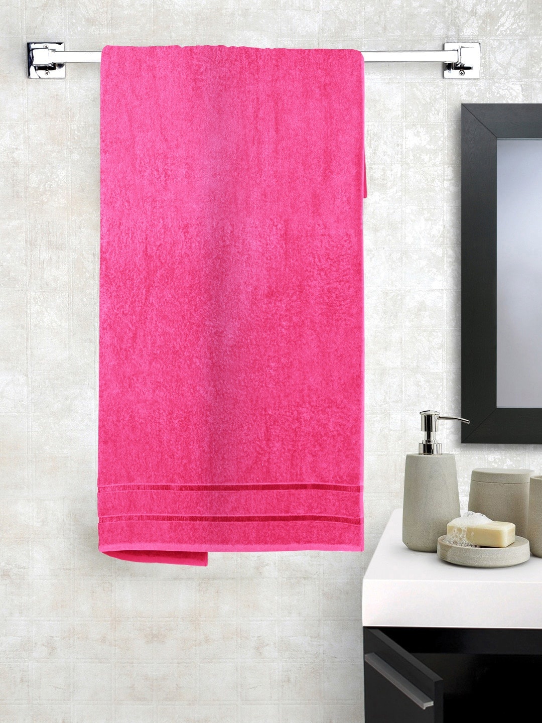 

Story@home Women Pink Cotton 450 GSM Bath Towel