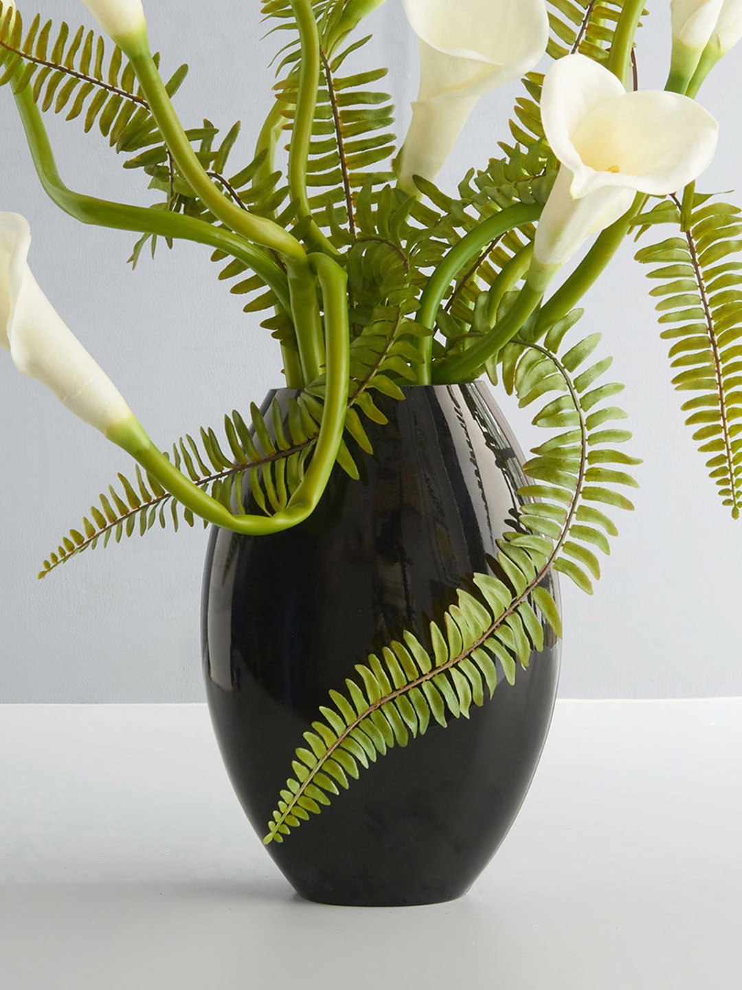 

Pure Home and Living Black Elite Oval Vase