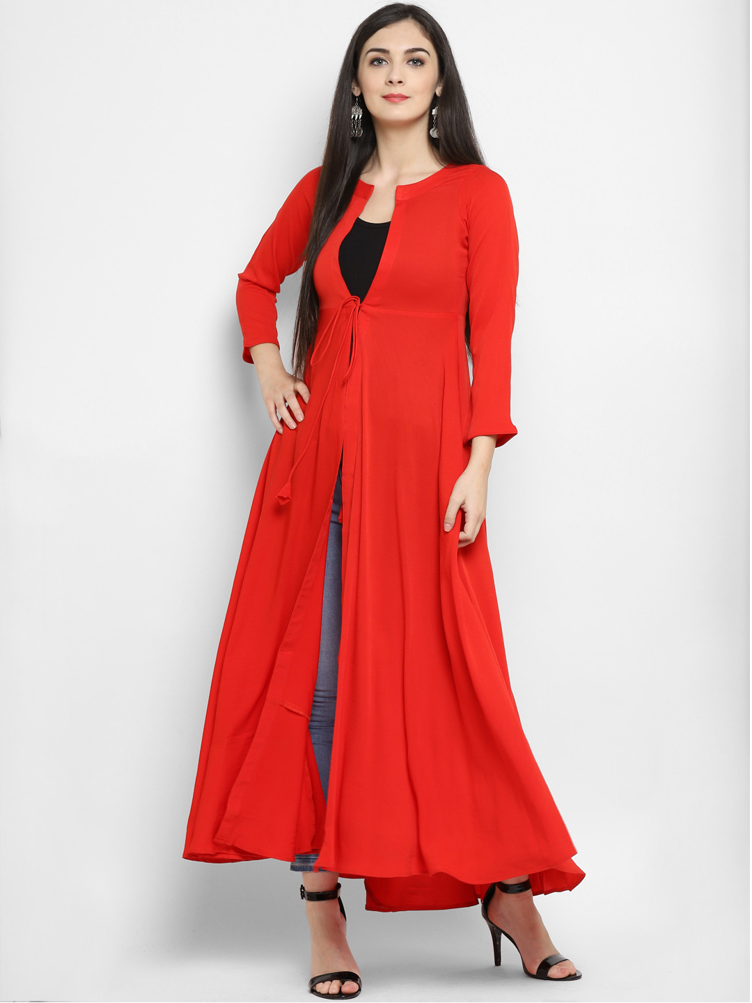 

MBE Women Red Solid Anarkali Kurta