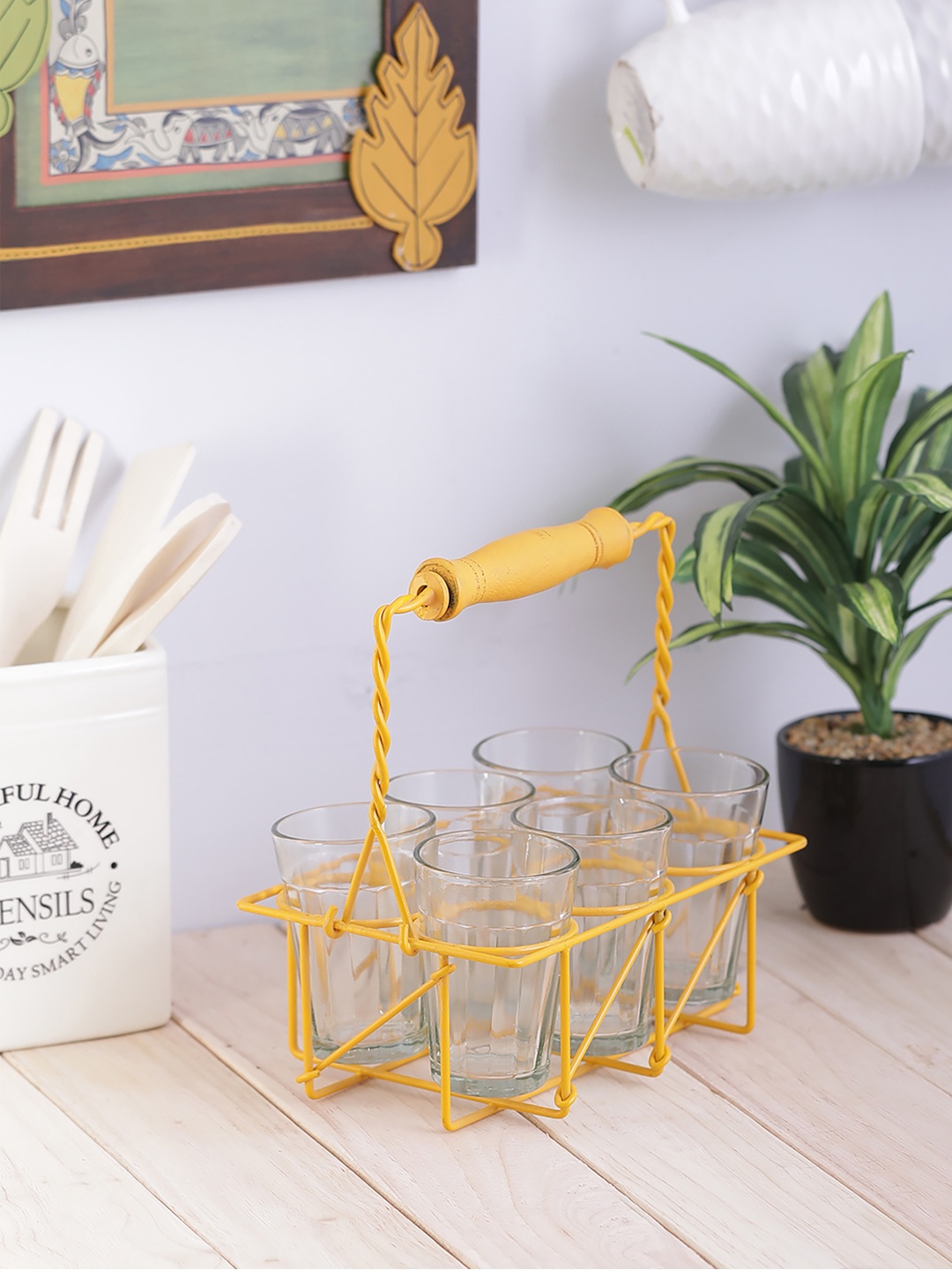 

VarEesha Yellow 6-Pieces Solid Glass Glasses Set