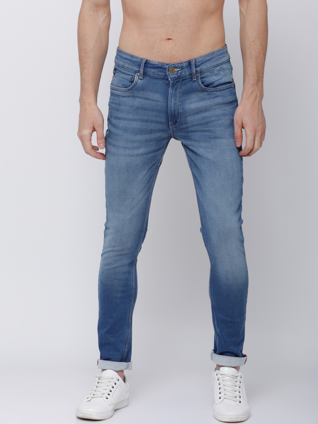 

LOCOMOTIVE Men Blue Slim Fit Mid-Rise Clean Look Stretchable Jeans