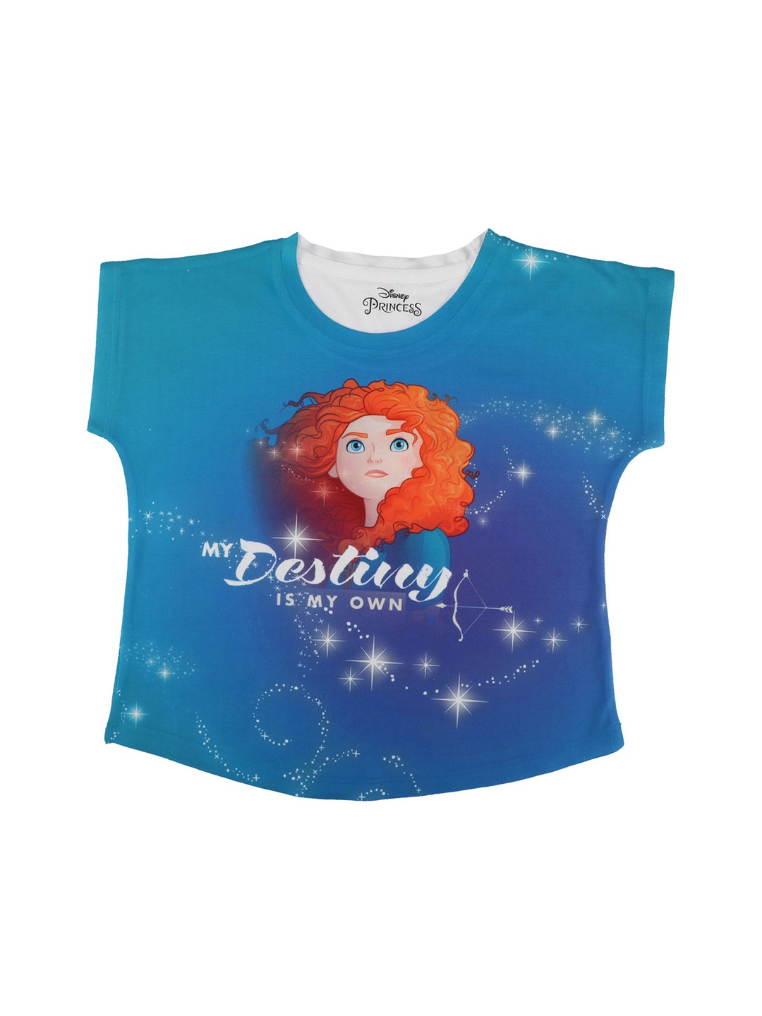 

Disney by Wear Your Mind Girls Blue Printed Top