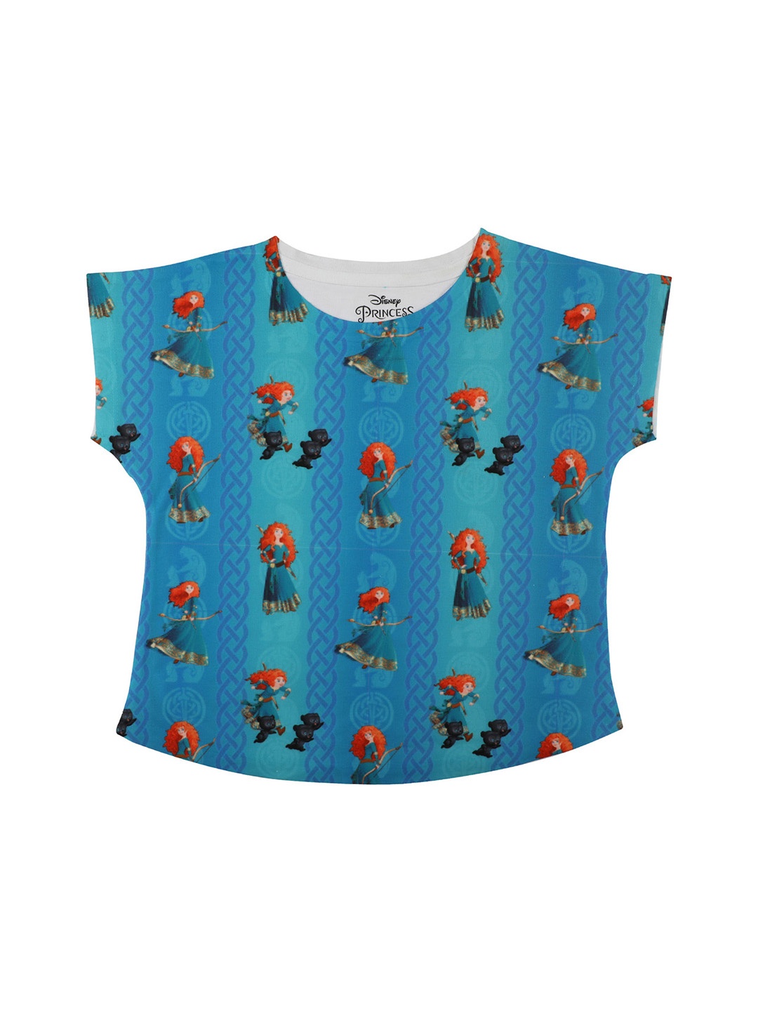 

Disney by Wear Your Mind Girls Blue Printed Top