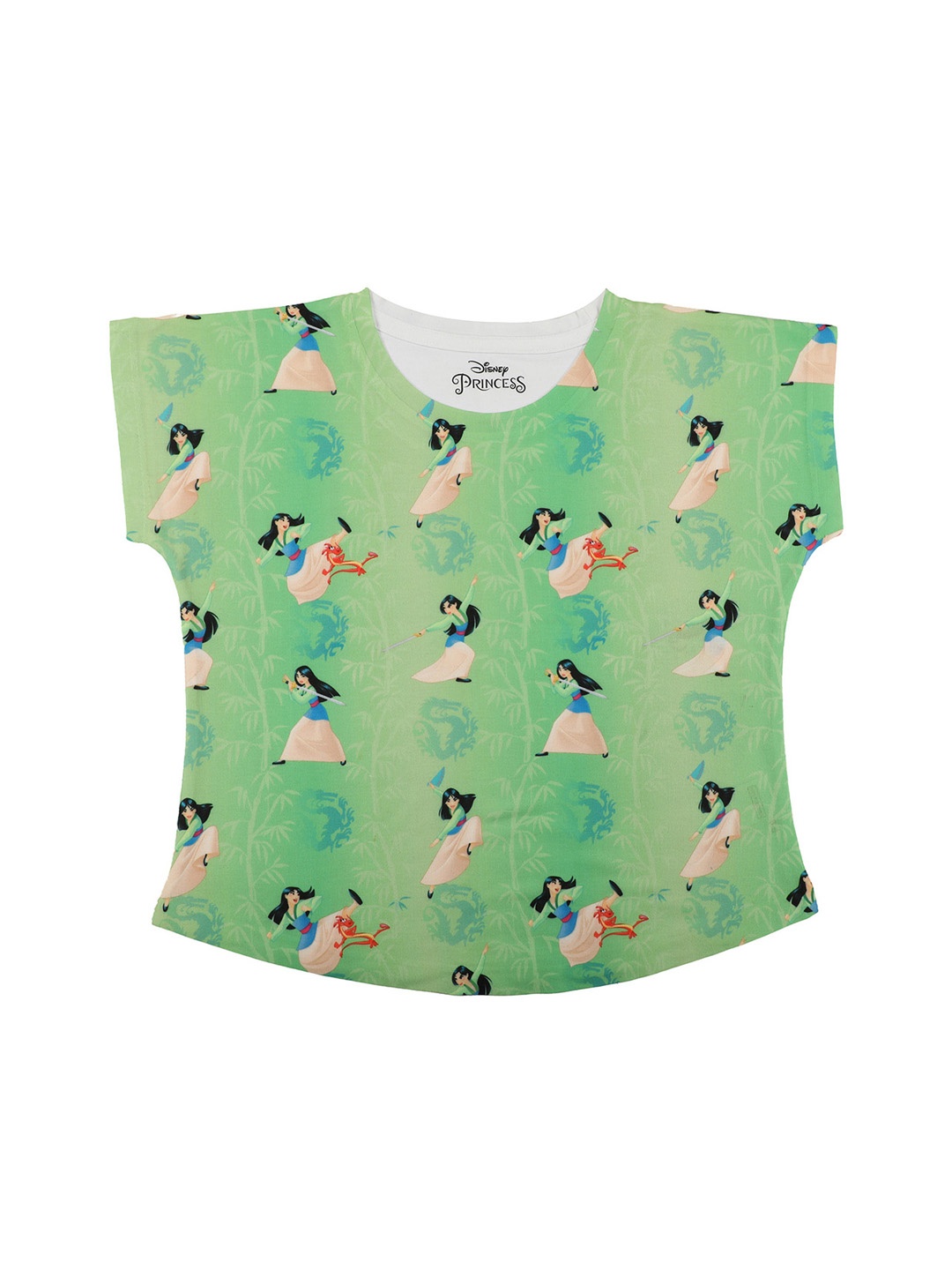 

Disney by Wear Your Mind Girls Green Printed Top