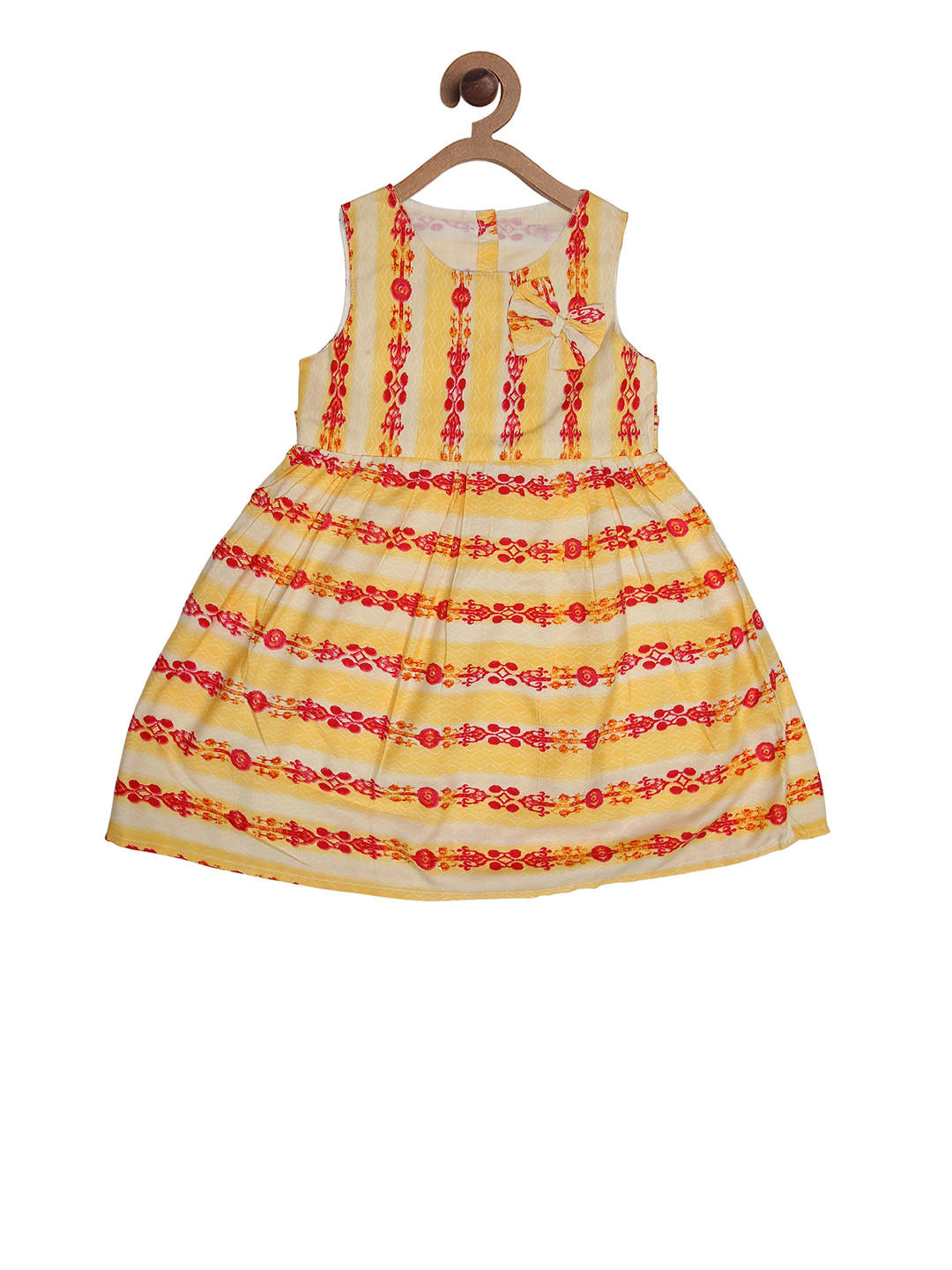 

CHUTPUT Girls Multicoloured Printed Fit and Flare Dress, Multi