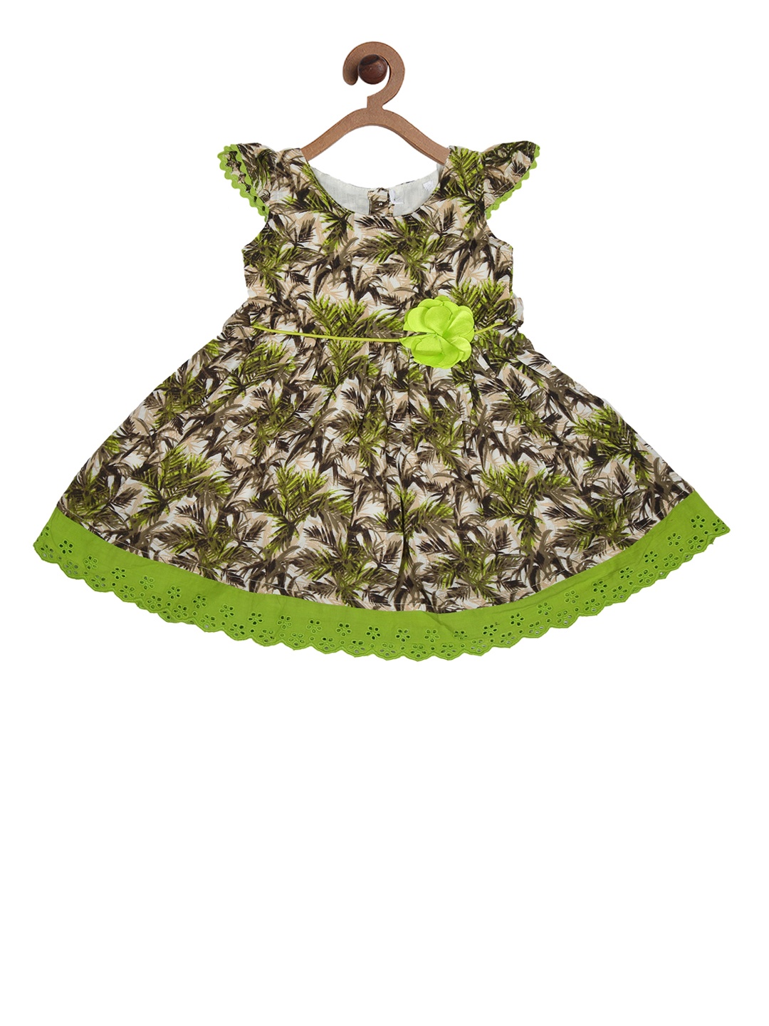 

CHUTPUT Girls Multicoloured Printed Fit and Flare Dress, Multi