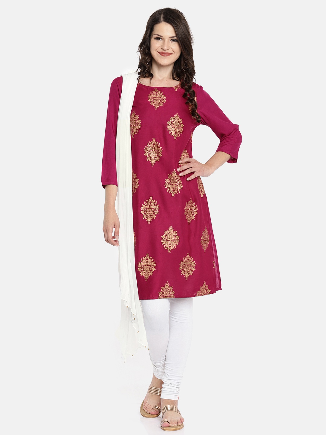 

Melange by Lifestyle White Solid Dupatta