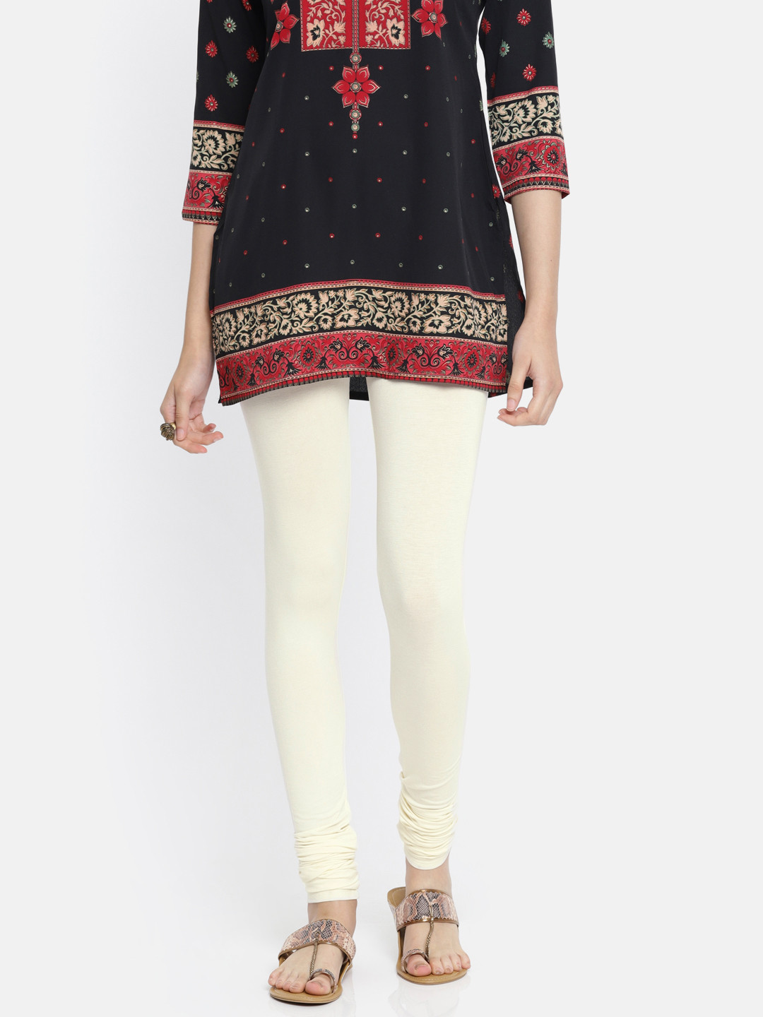 

Melange by Lifestyle Women Off-White Churidar