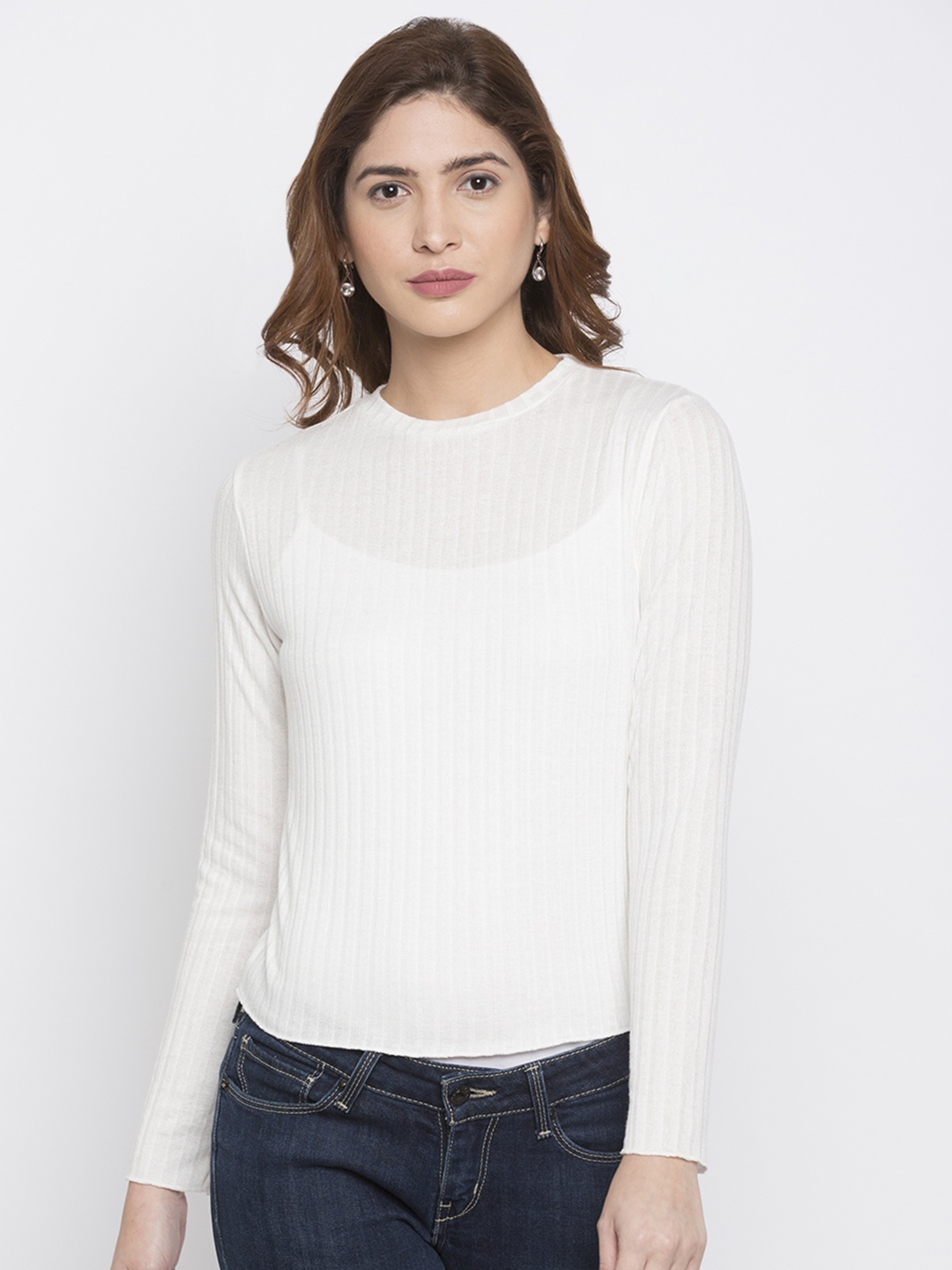 

Globus Women White Striped Top