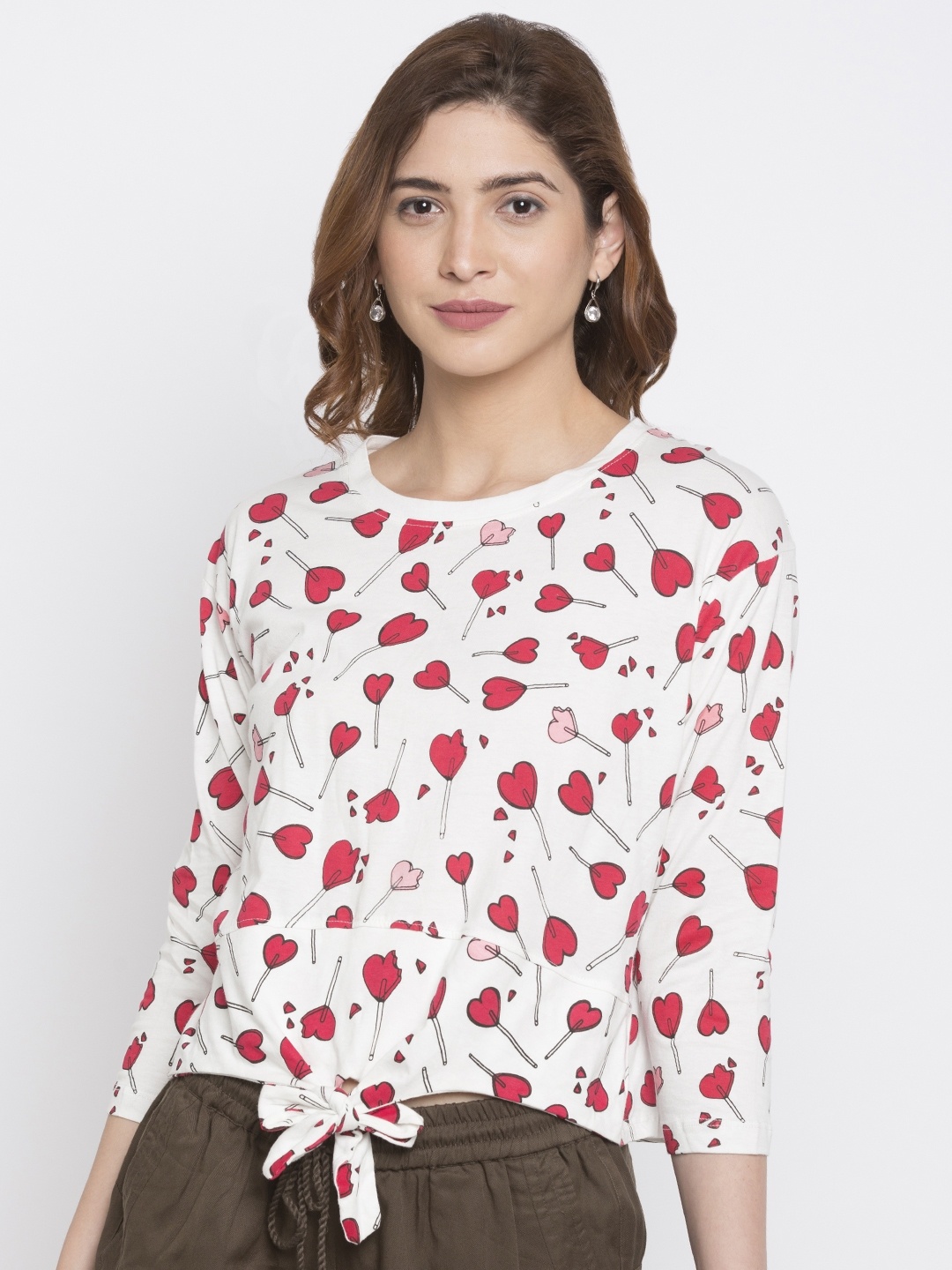 

Globus Women White Printed Pure Cotton Top