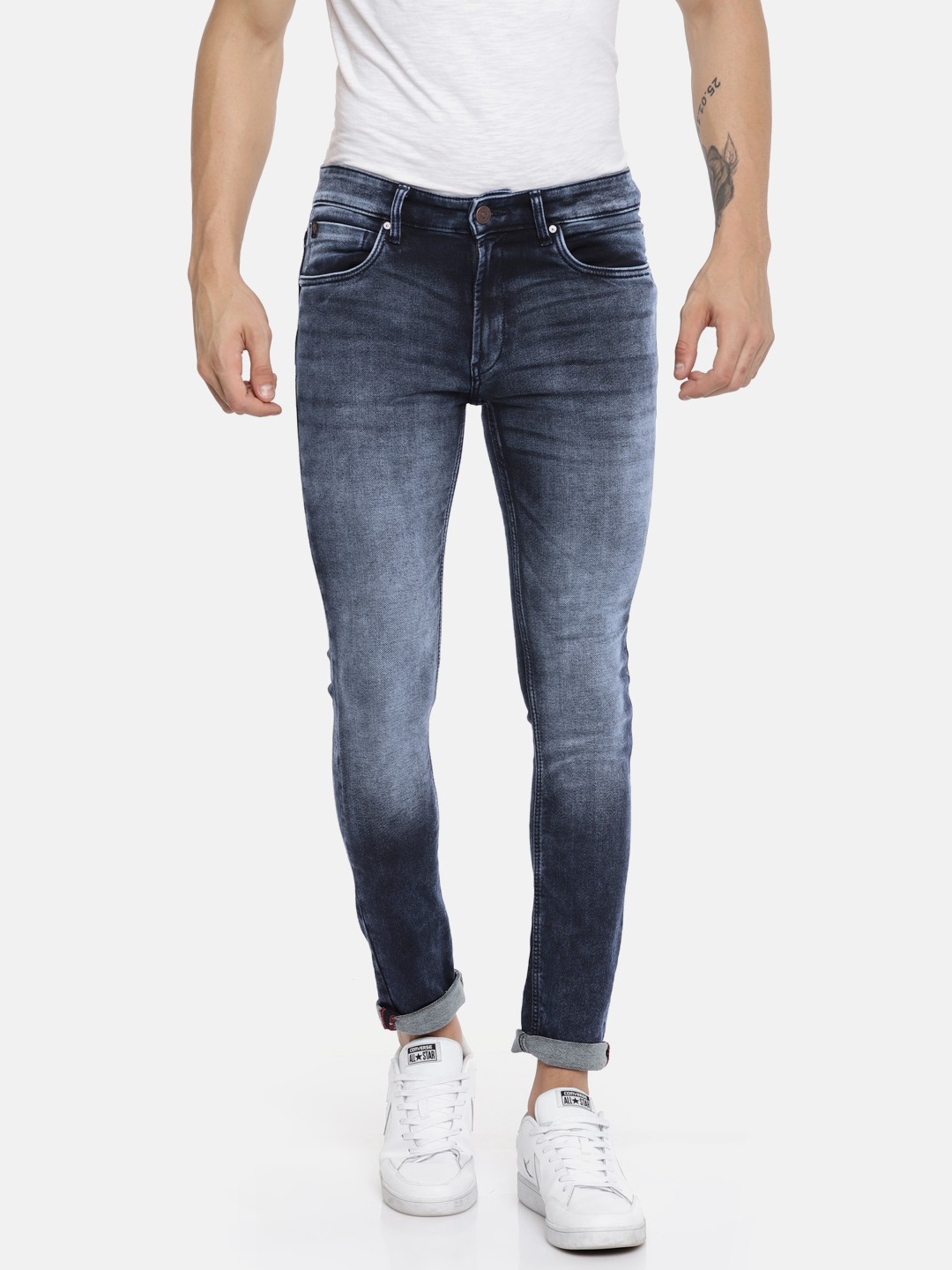 

LOCOMOTIVE Men Blue Slim Fit Mid-Rise Clean Look Stretchable Jeans
