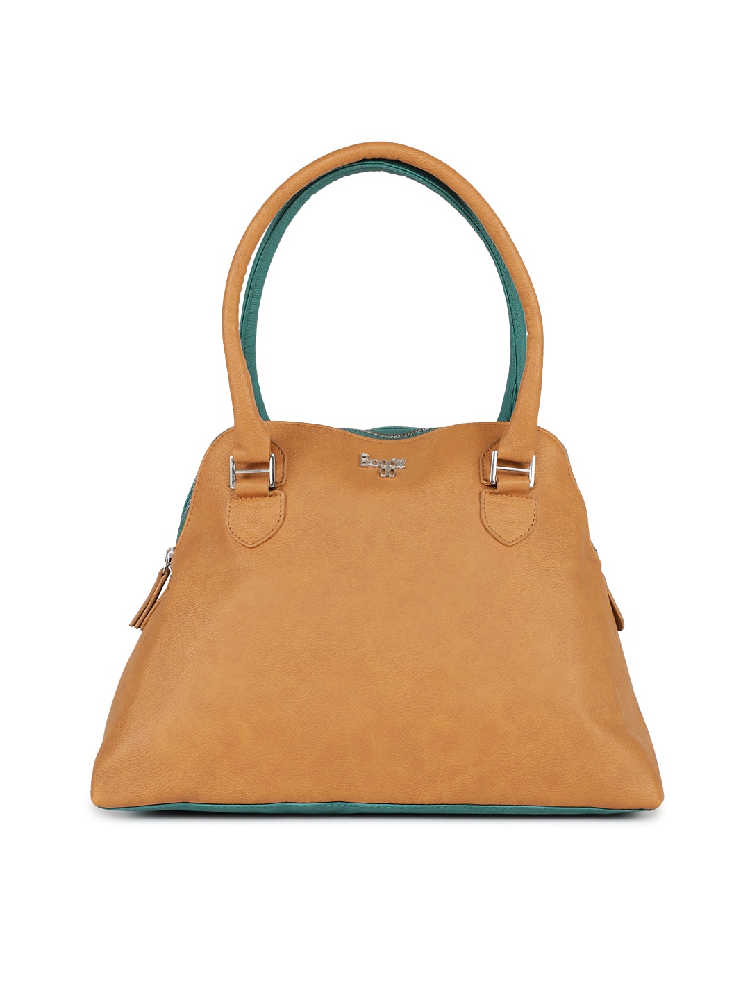 

Baggit Yellow & Green Colourblocked Handheld Bag