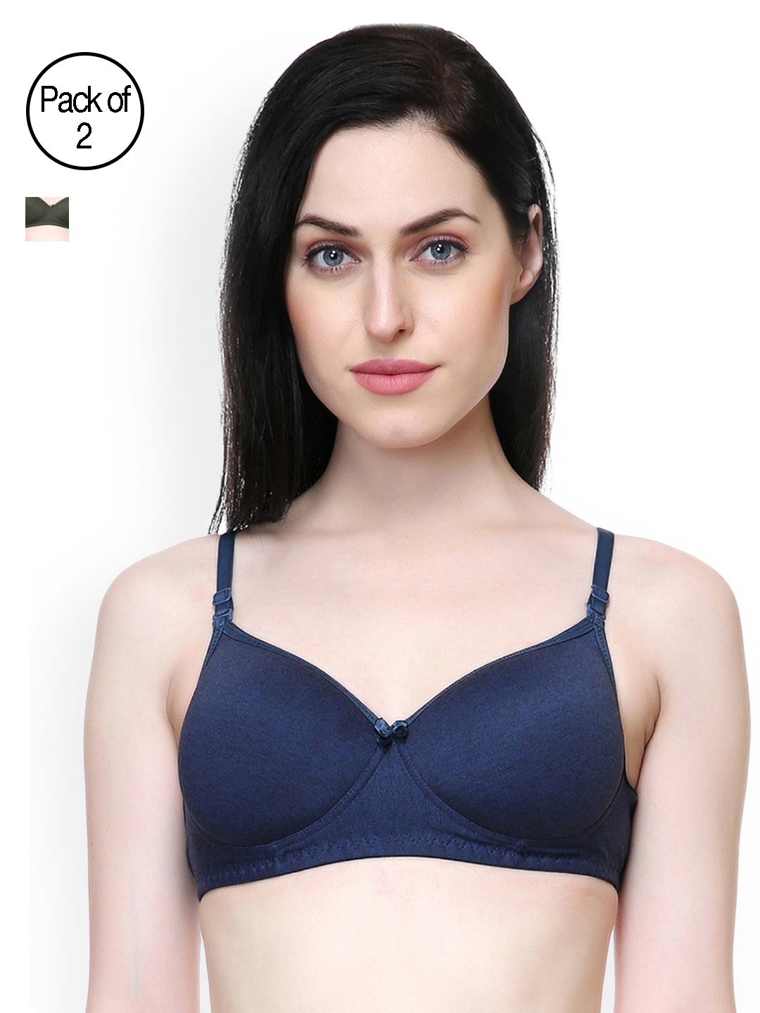 

Lady Lyka Pack of 2 T-shirt Bras, Navy blue