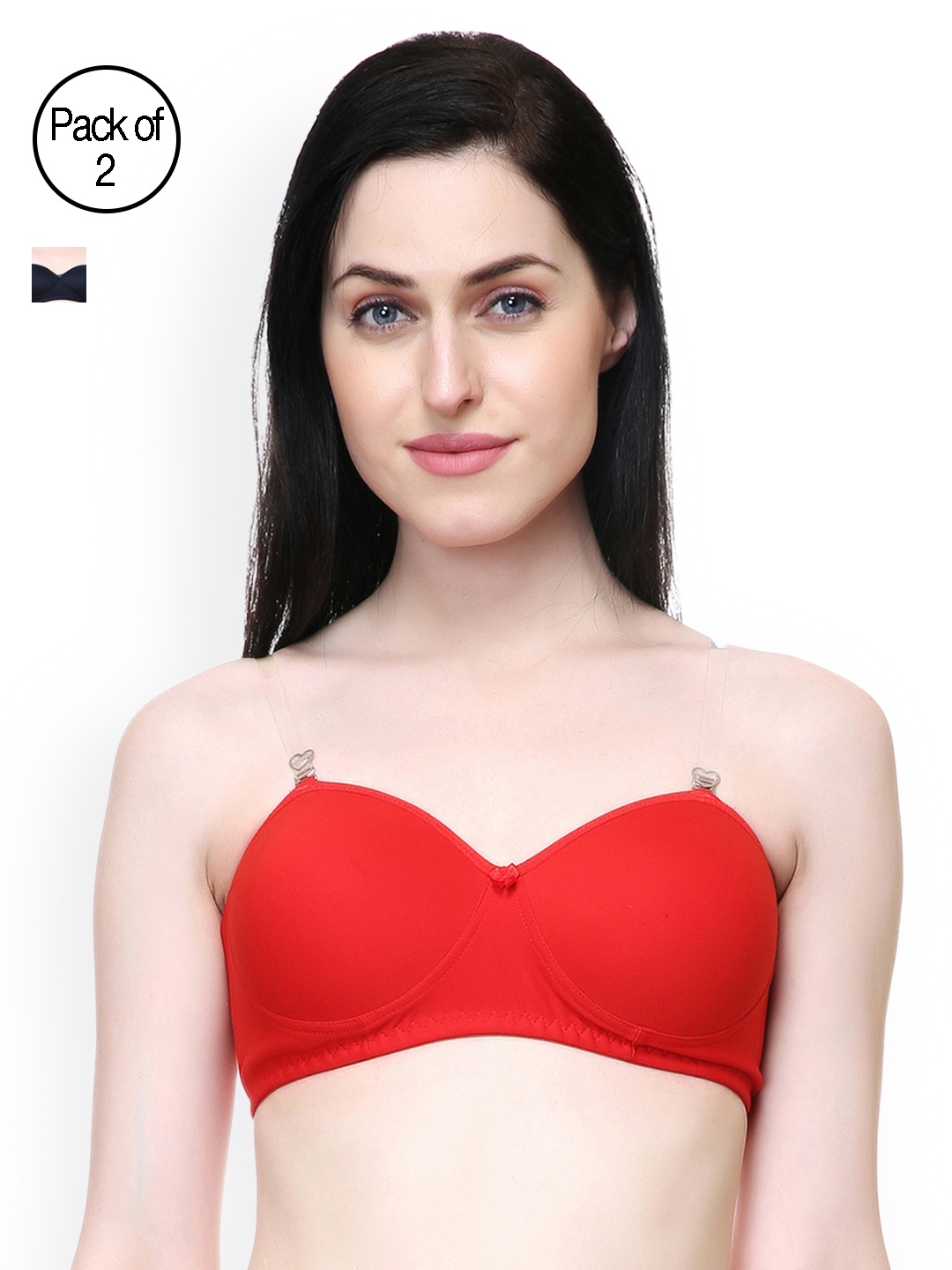 

Lady Lyka Pack of 2 T-shirt Bra SWEET18-RED-BLU