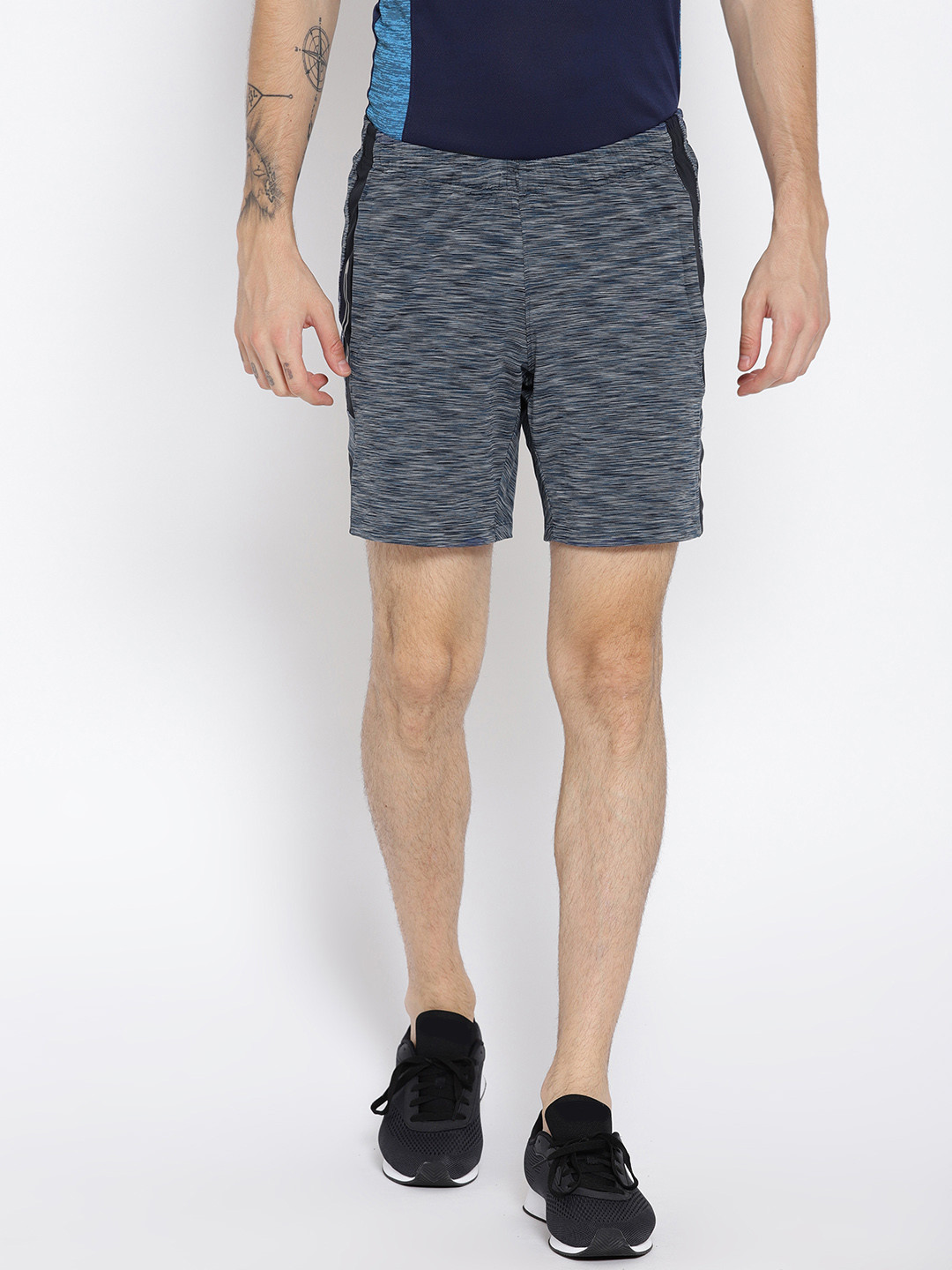 

rock.it Men Navy Blue Solid Sports Shorts